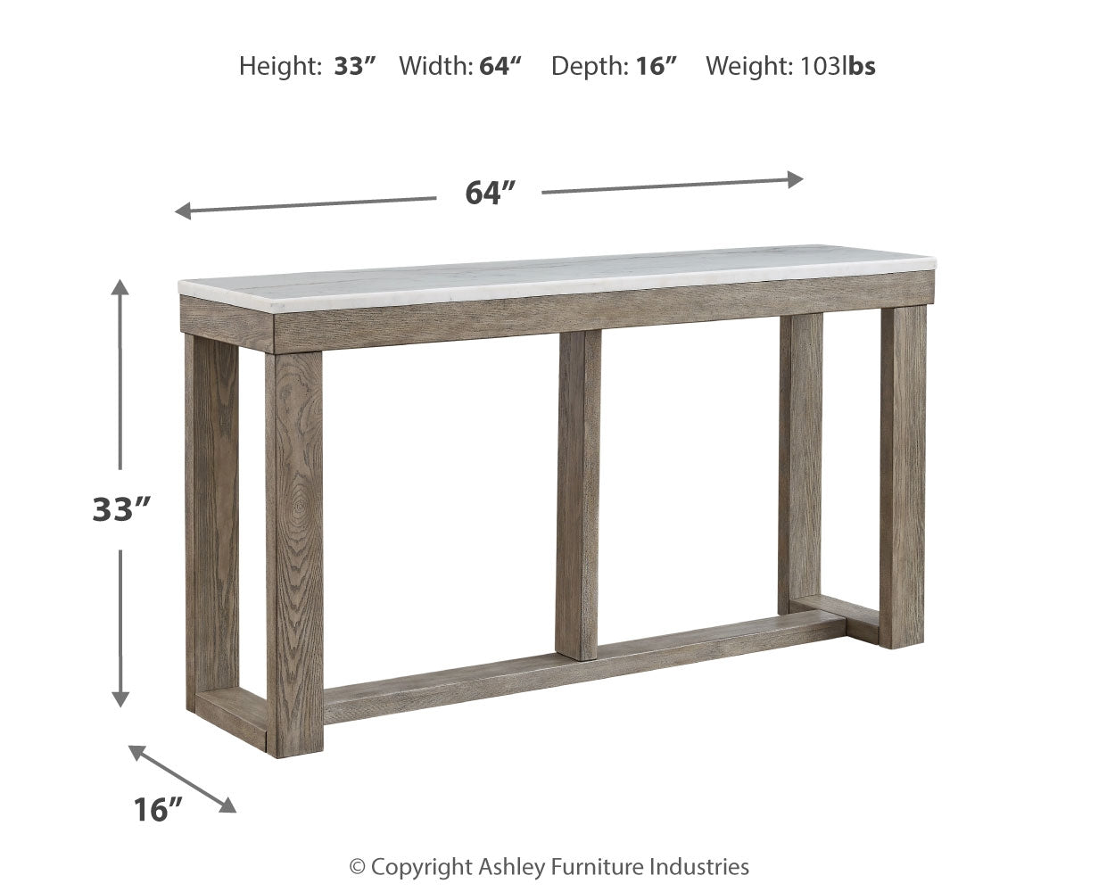 Loyaska Sofa Table - Tampa Furniture Outlet