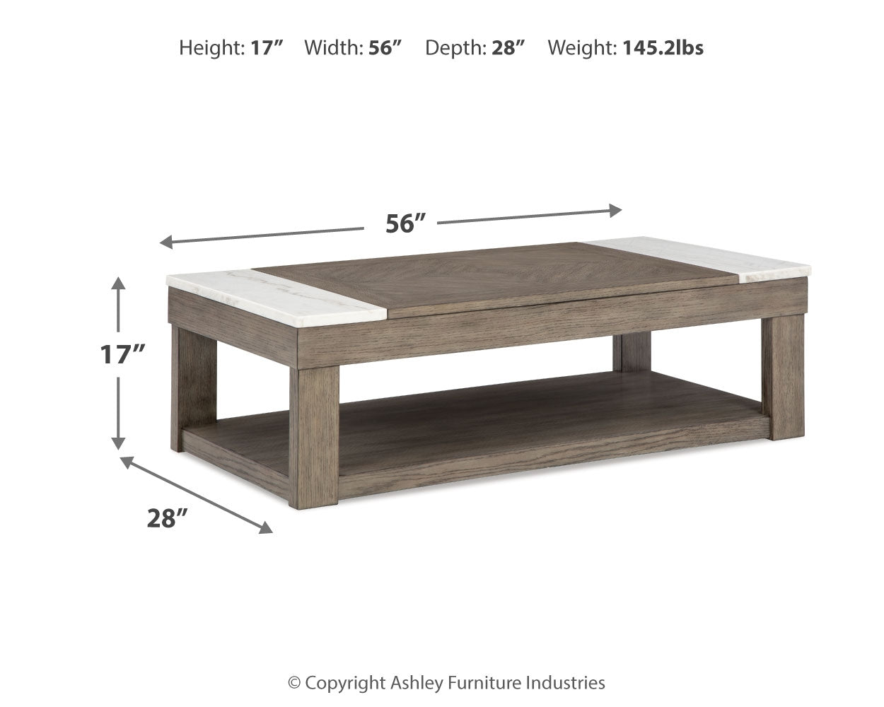 Loyaska Lift-Top Coffee Table - Tampa Furniture Outlet