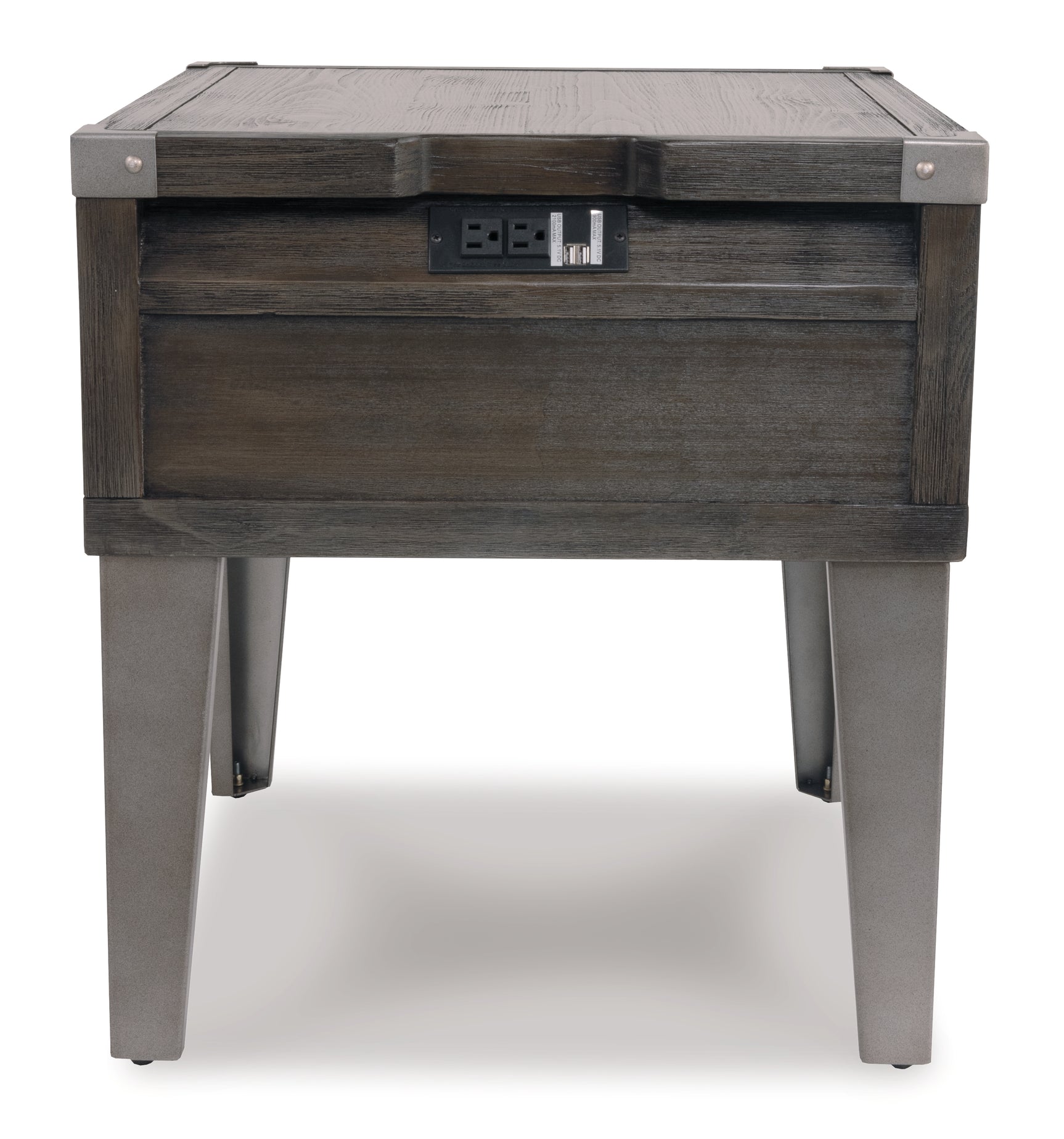 Todoe End Table with USB Ports & Outlets - Tampa Furniture Outlet