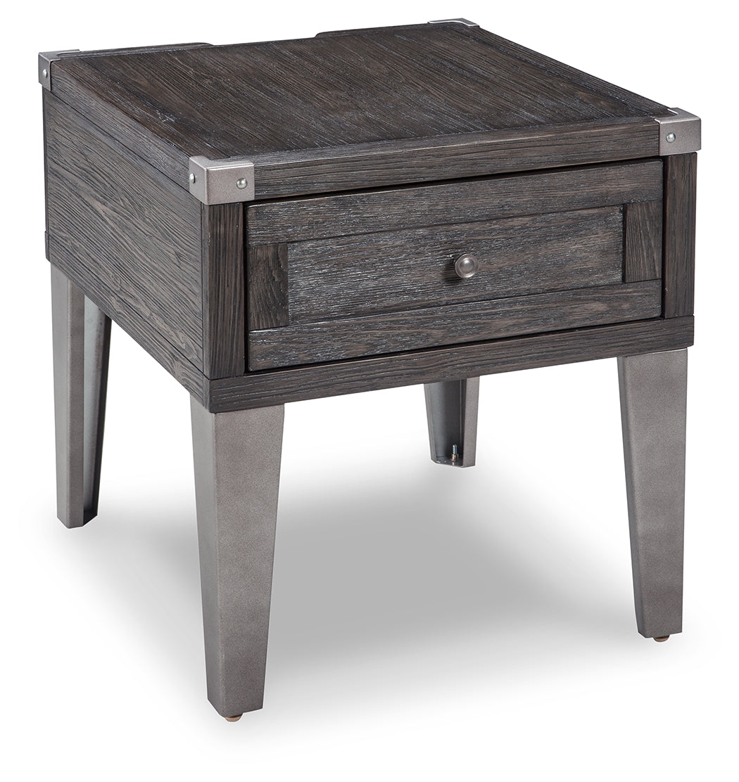 Todoe End Table with USB Ports & Outlets - Tampa Furniture Outlet