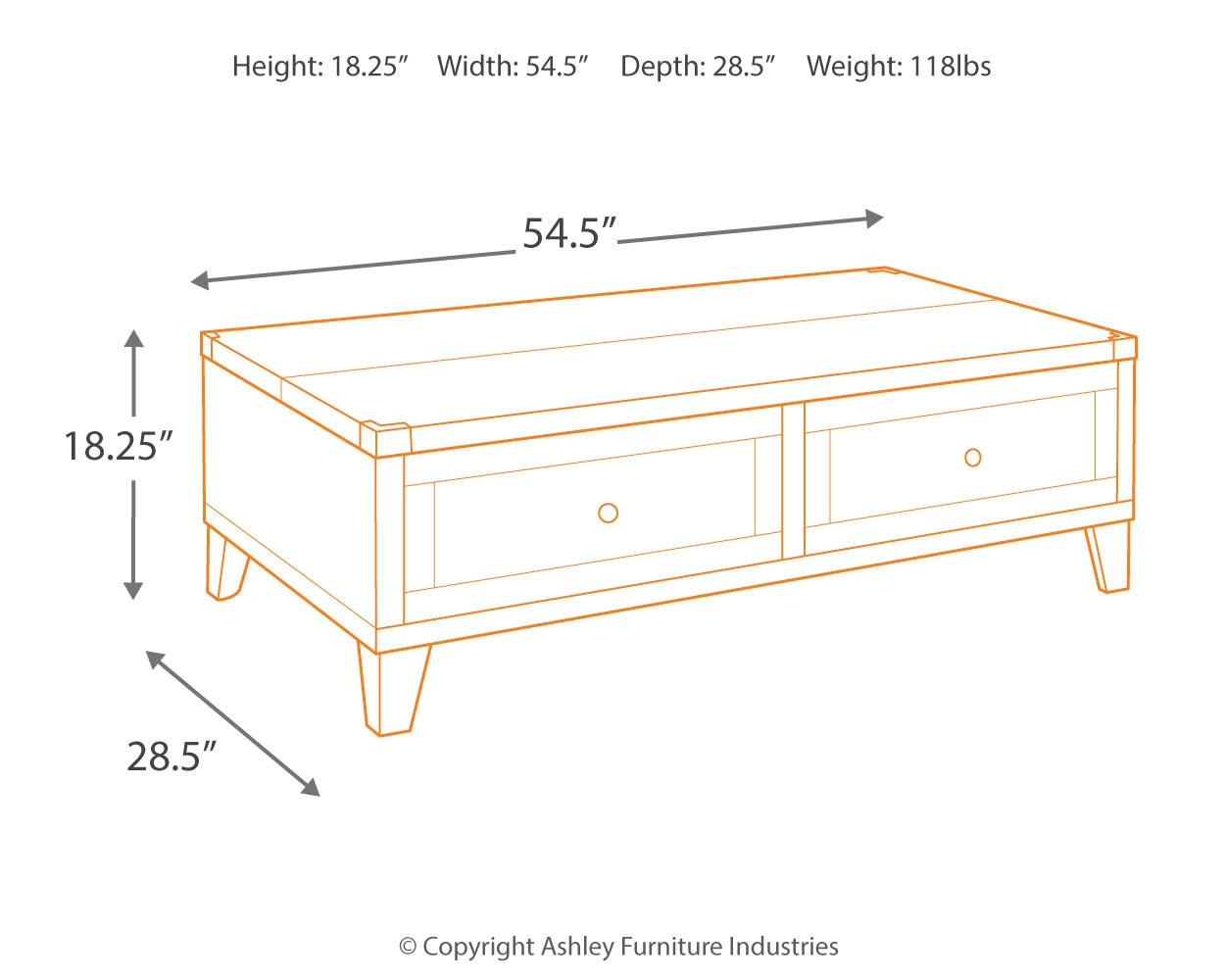 Todoe Coffee Table with Lift Top - Tampa Furniture Outlet