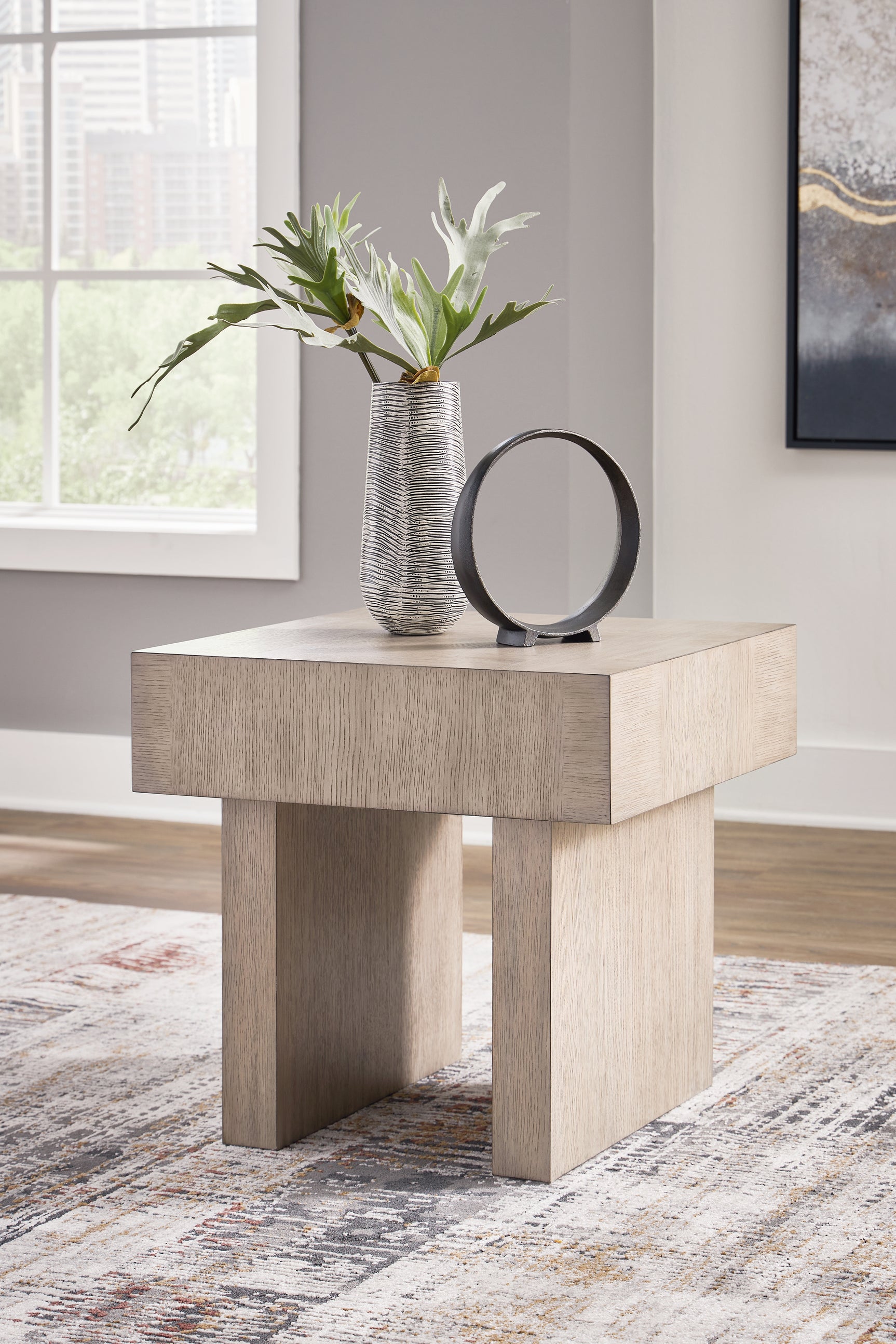 Tampa Furniture Outlet - Ashley Furniture - Jorlaina End Table - Square End Table / Light Grayish Brown - T922-2