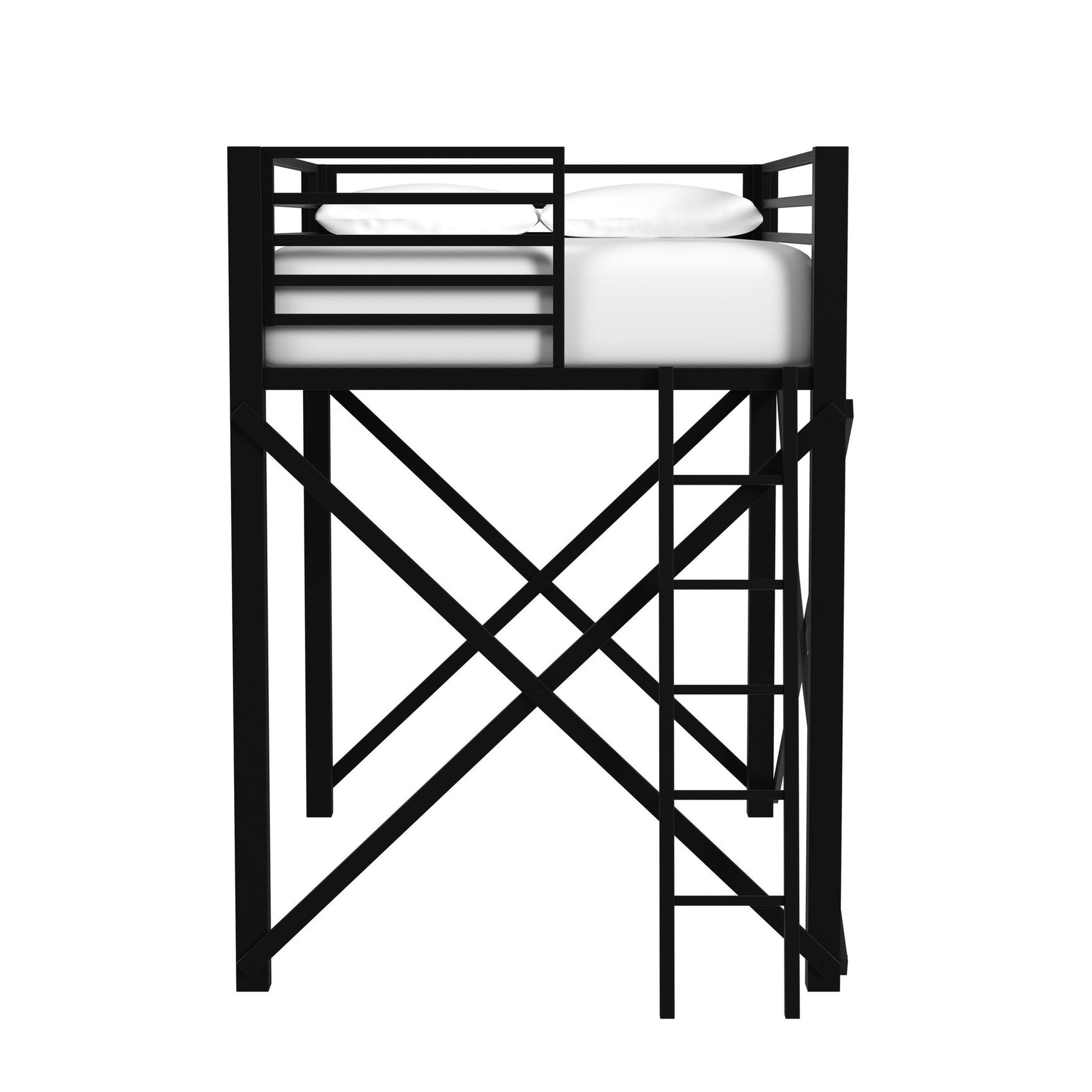 Talia Full Loft Bunk and Ladder in Black