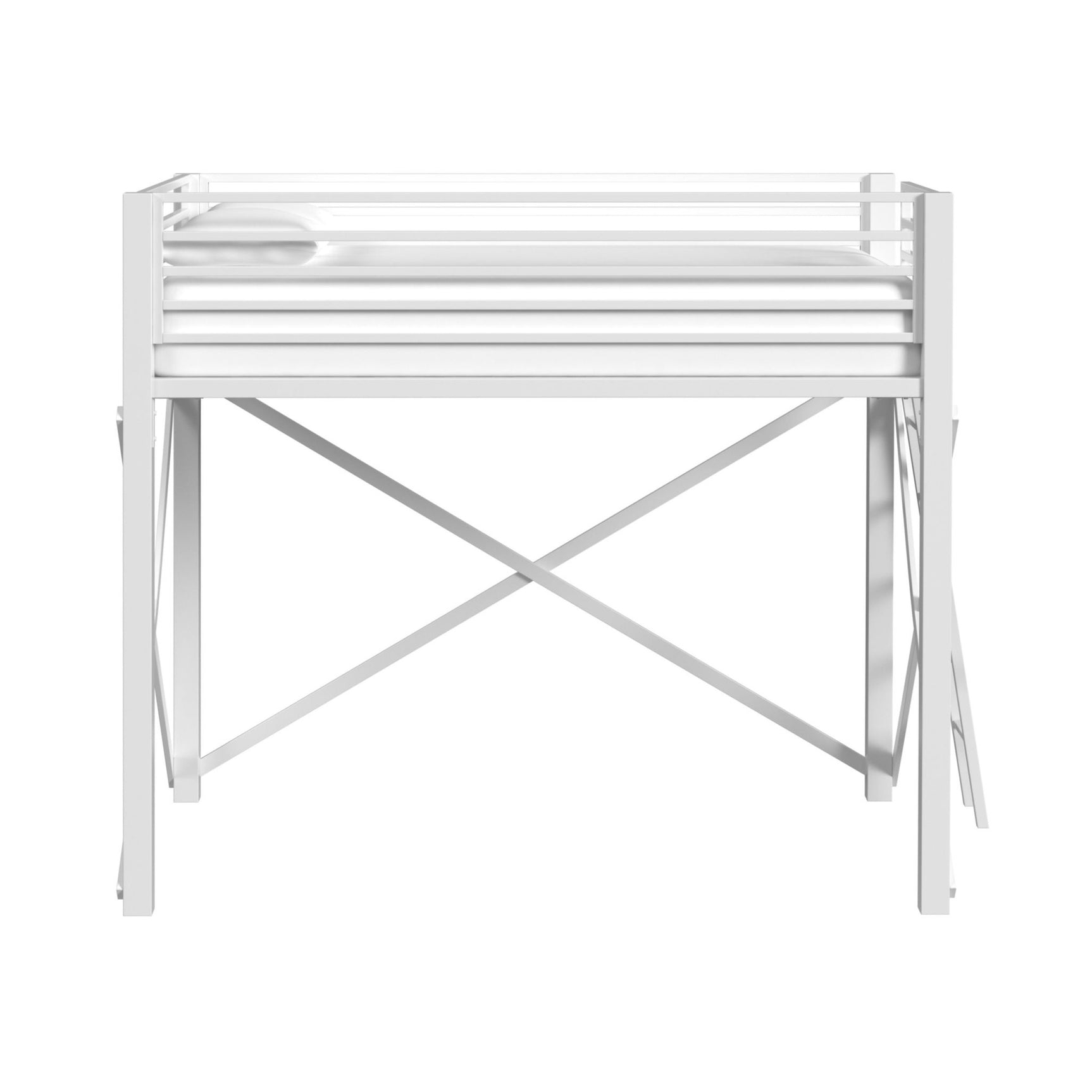 Talia Full Loft Bunk and Ladder in White
