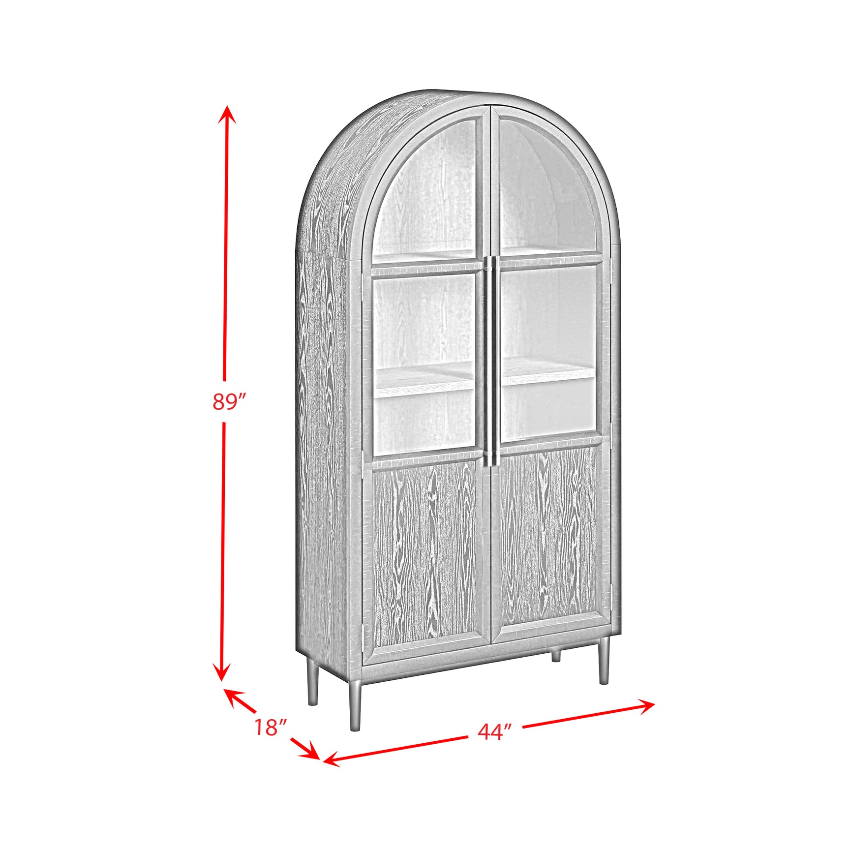 Taurus Bookcase in Flat Black