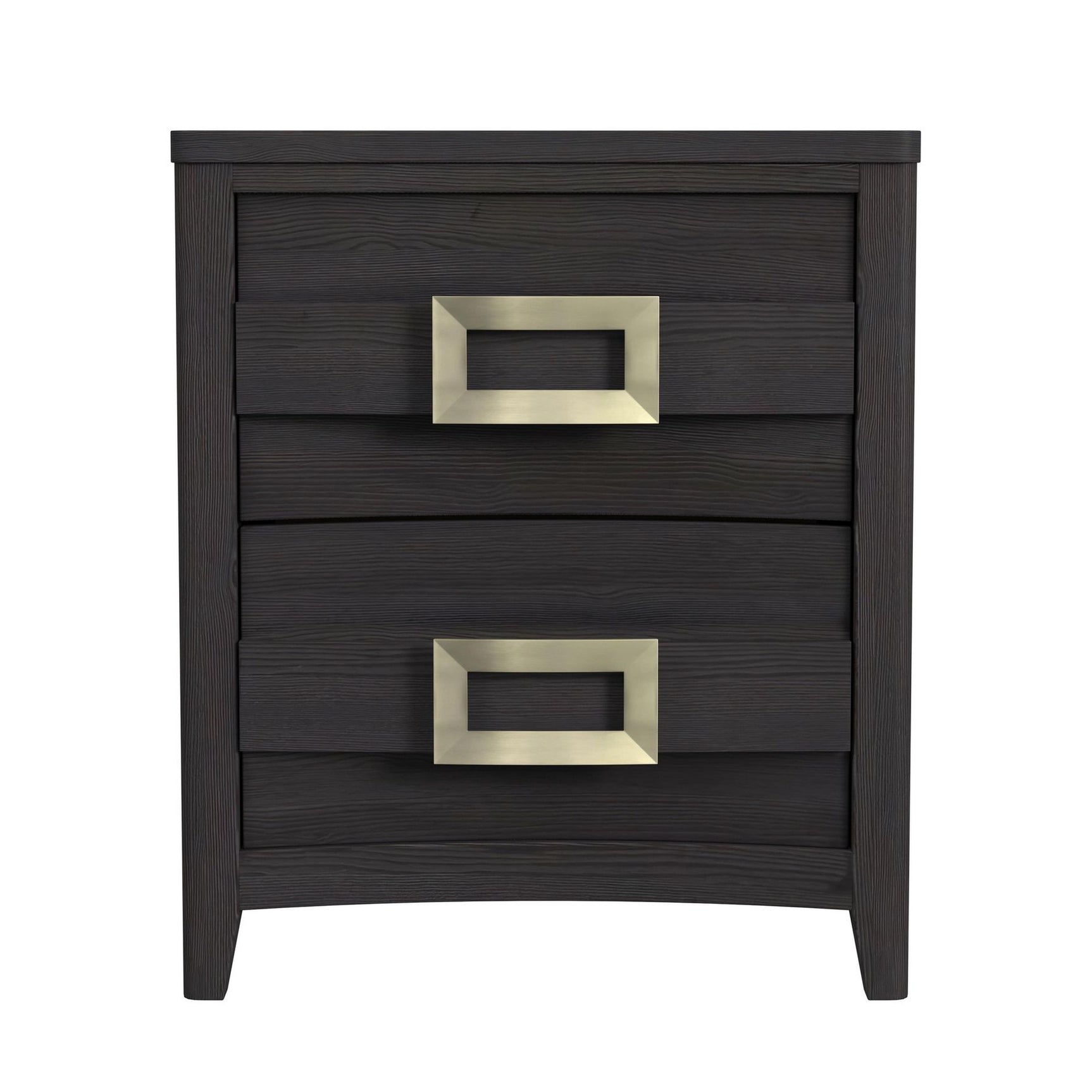 Tobias 2-Drawer Nightstand with USB in Black
