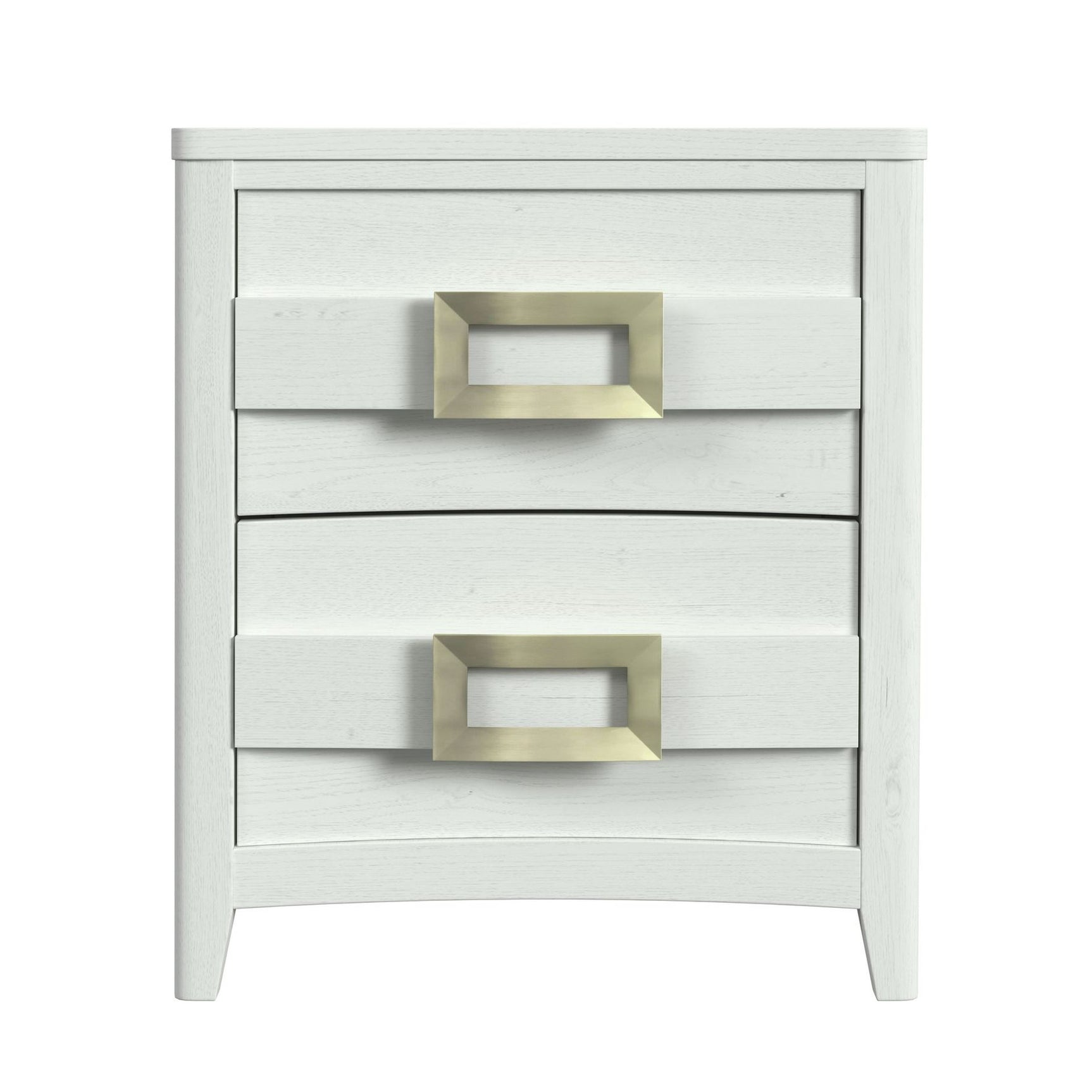 Tobias 2-Drawer Nightstand with USB in White