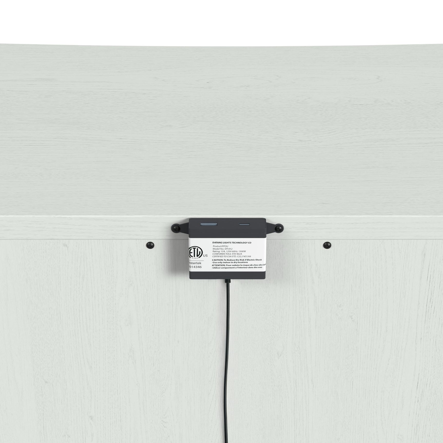 Tobias 2-Drawer Nightstand with USB in White