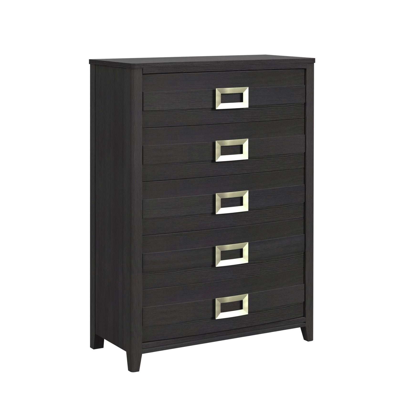 Tobias 5-Drawer Chest in Black - Tampa Furniture Outlet