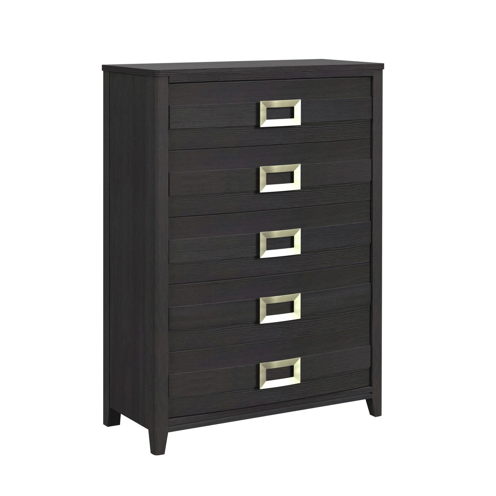 Tobias 5-Drawer Chest in Black