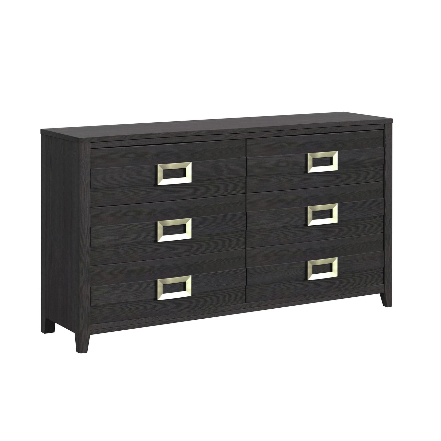 Tobias 6-Drawer Dresser in Black