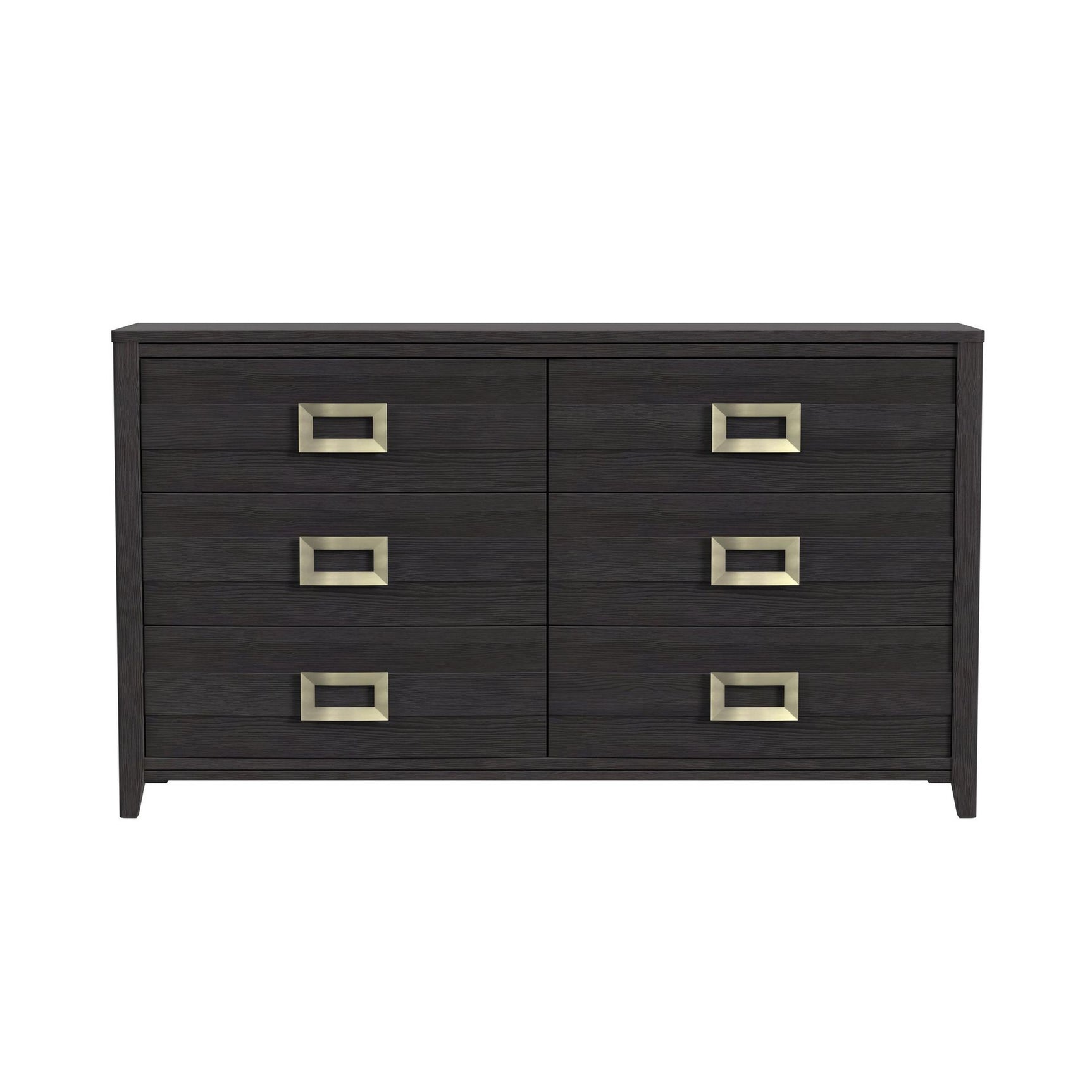 Tobias 6-Drawer Dresser in Black