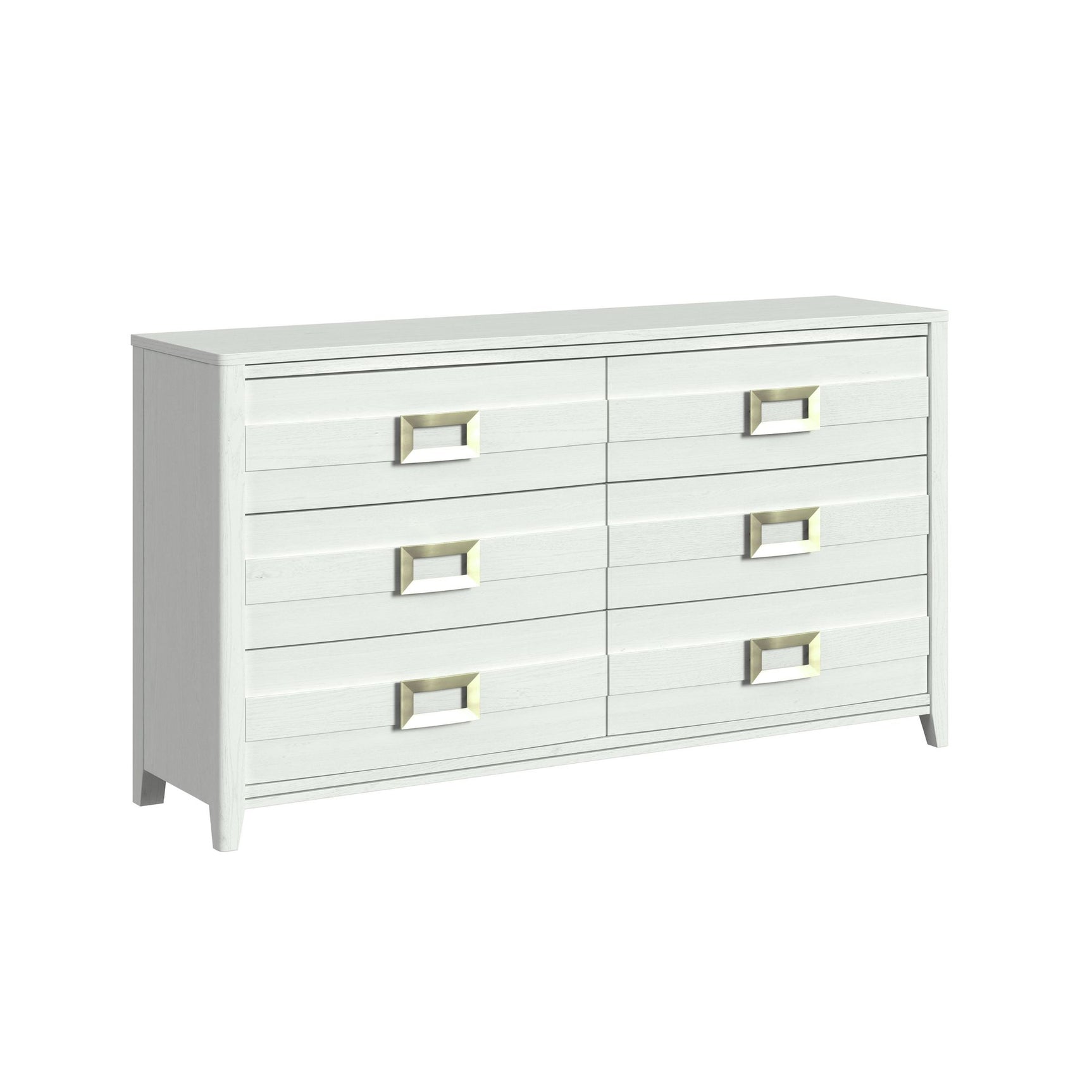 Tobias 6-Drawer Dresser in White - Tampa Furniture Outlet