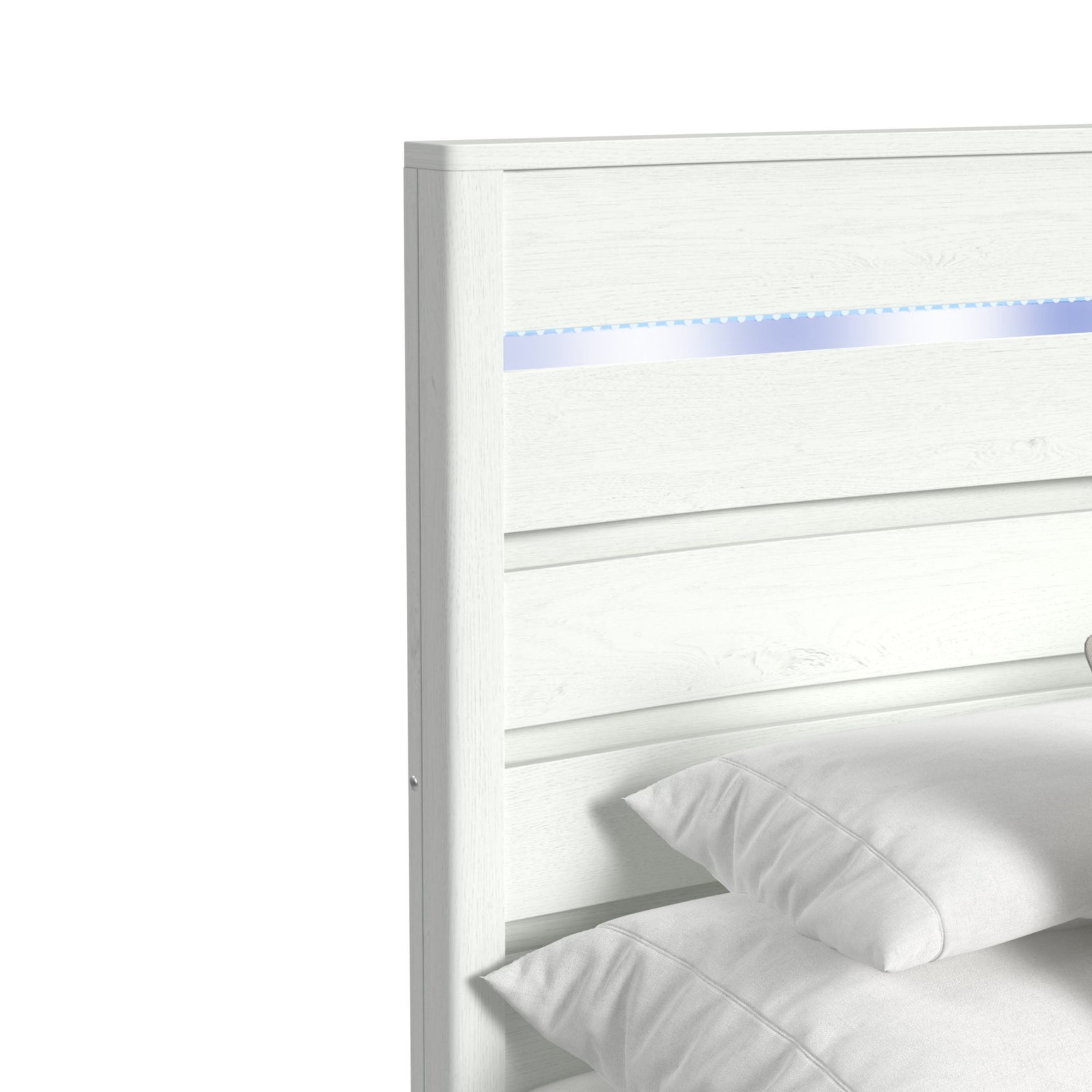 Tobias Twin Bed with LED in White