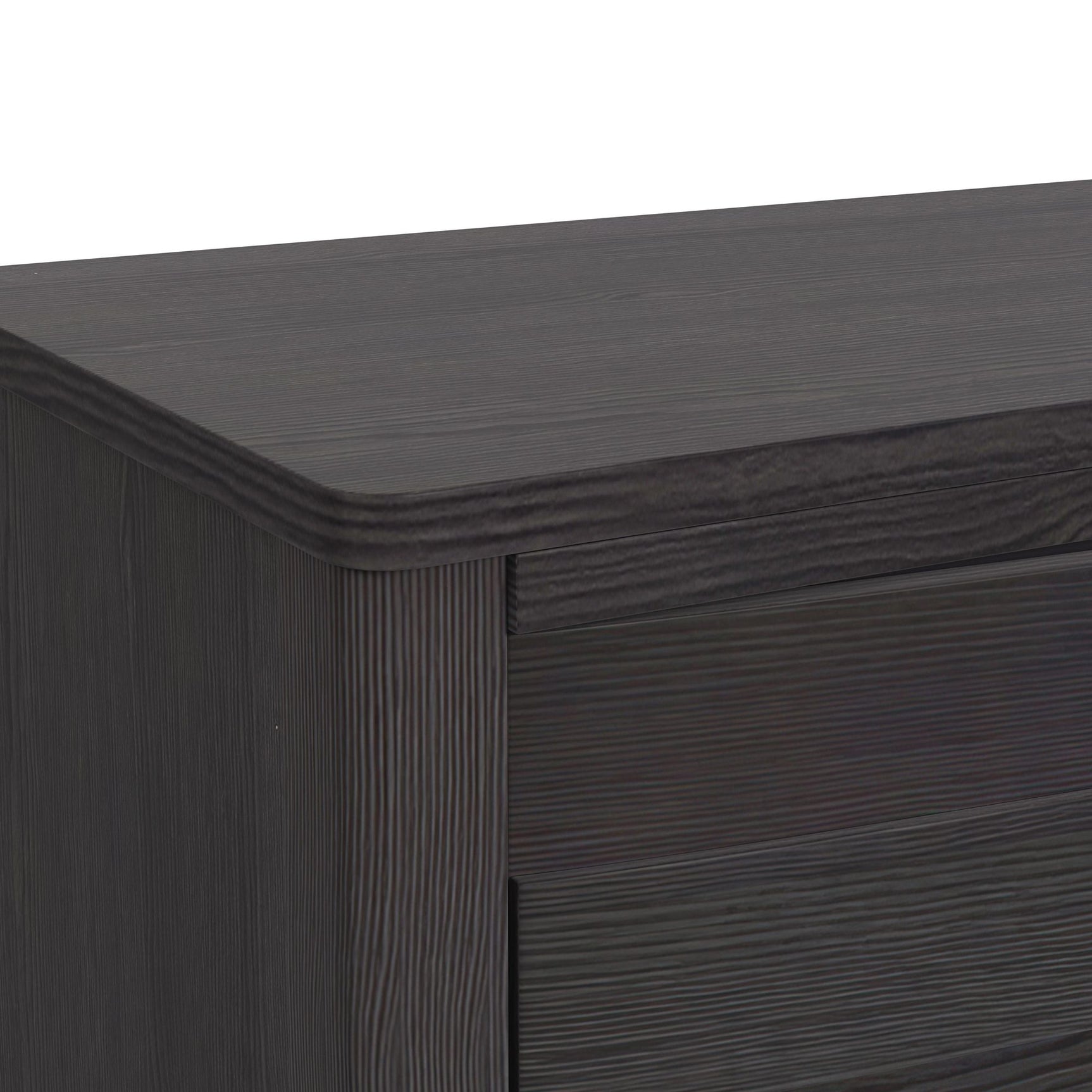 Tobias Dresser and Mirror Set with LED in Black - Tampa Furniture Outlet