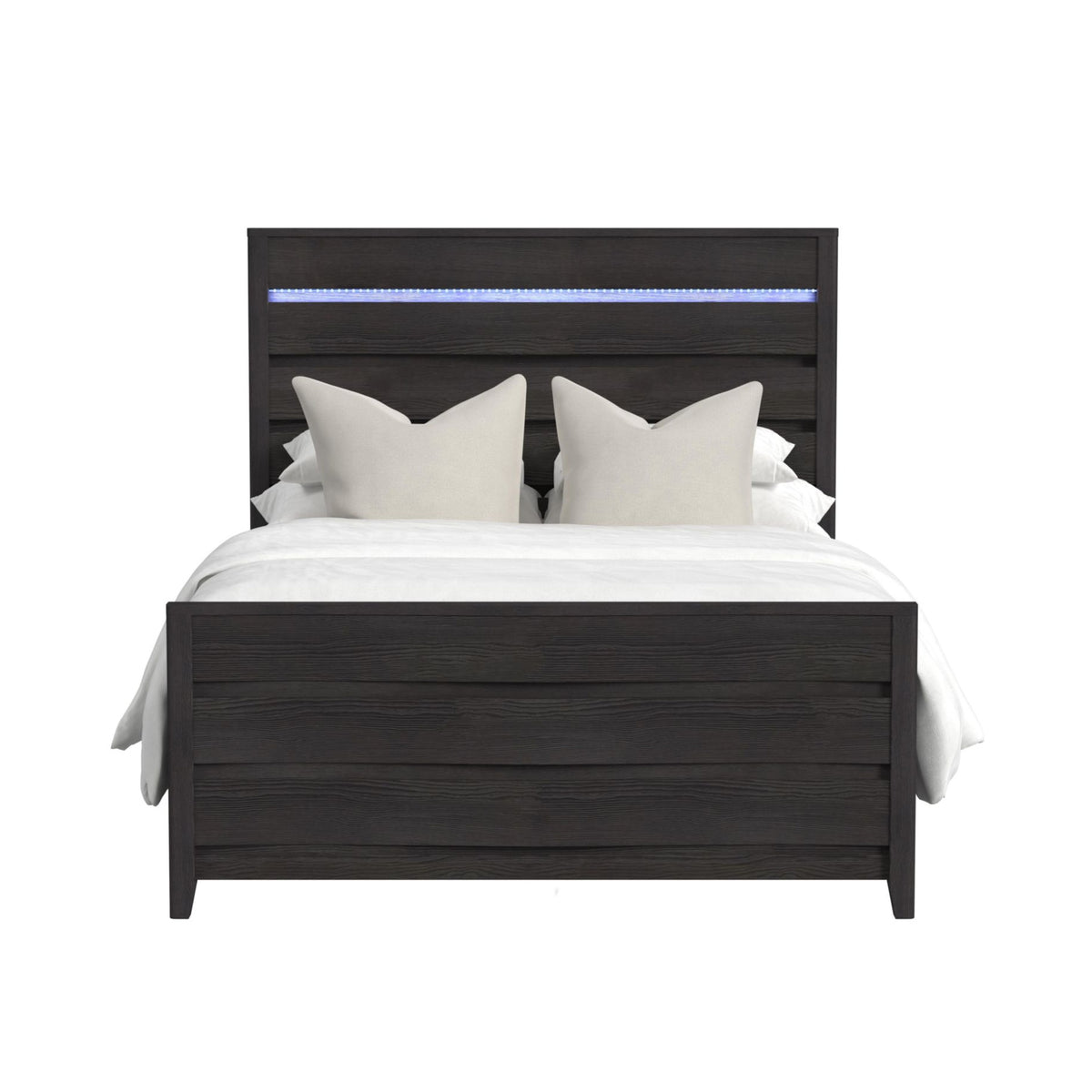 Tobias Full Bed with LED in Black
