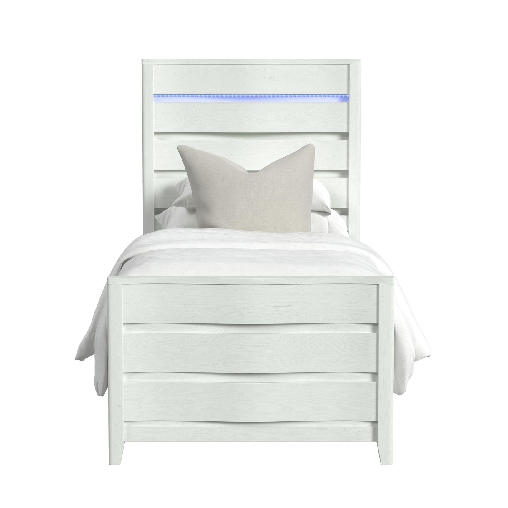 Tobias Twin Bed with LED in White