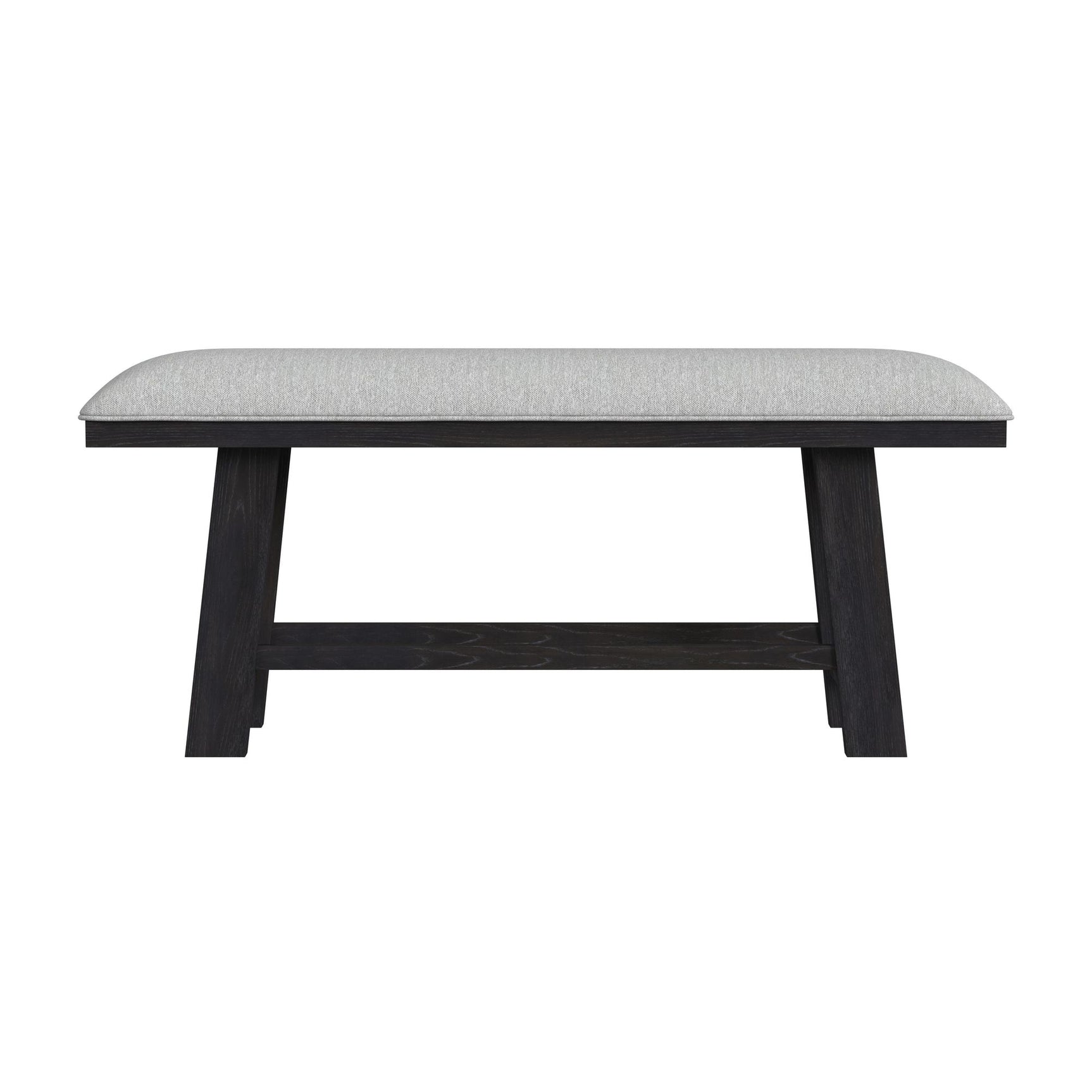 Transcend Counter Bench with Light Grey Fabric in Charcoal - Tampa Furniture Outlet