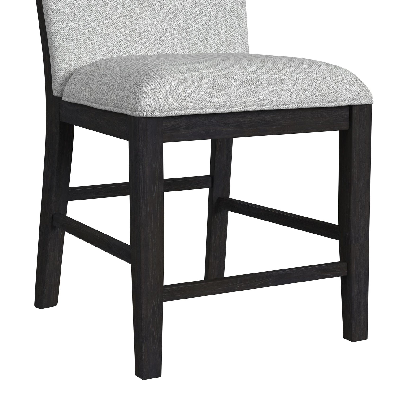 Transcend Counter Side Chair with Light Grey Fabric in Charcoal (2 Per Carton) - Tampa Furniture Outlet