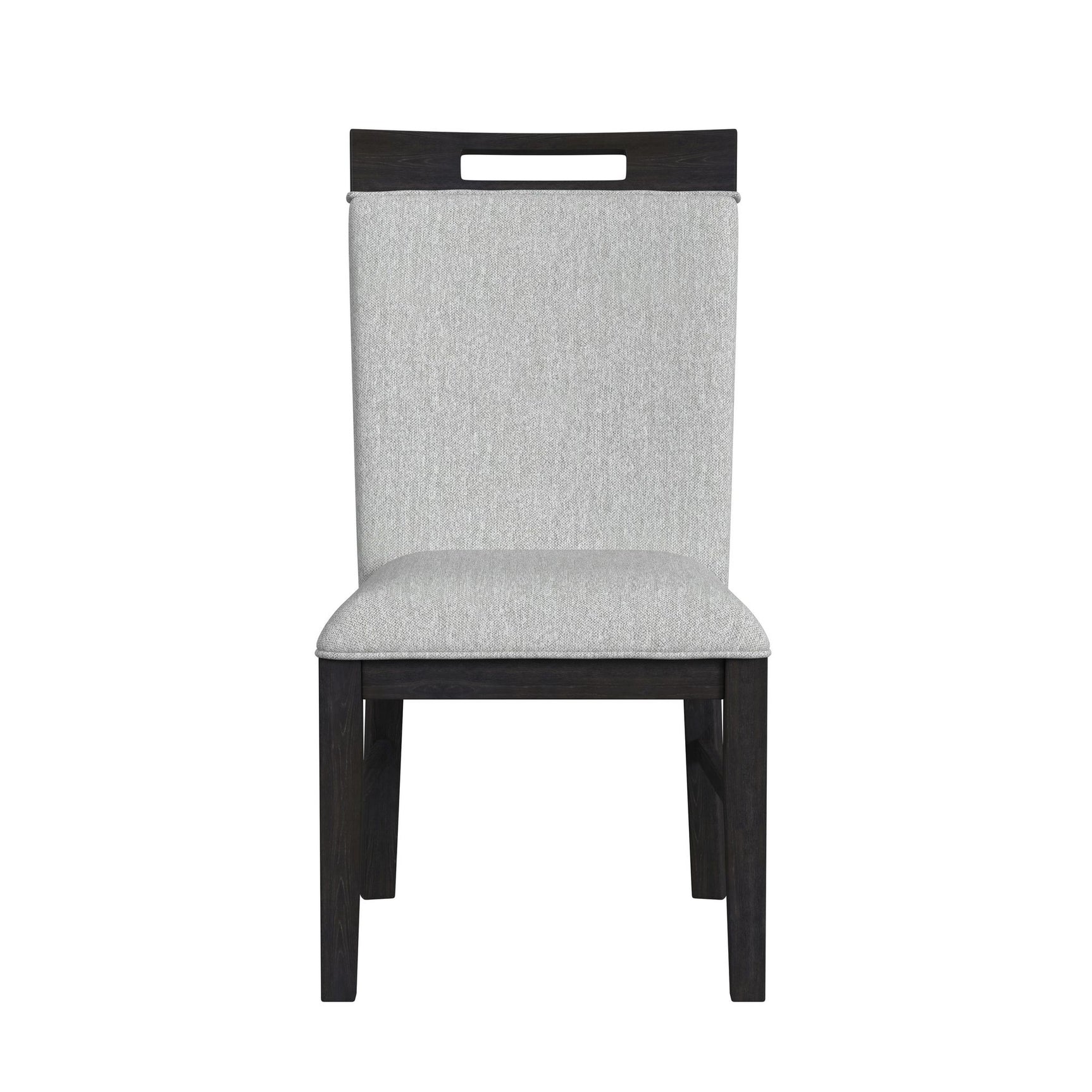 Transcend Dining Side Chair with Light Grey Fabric in Charcoal (2 Per Carton)