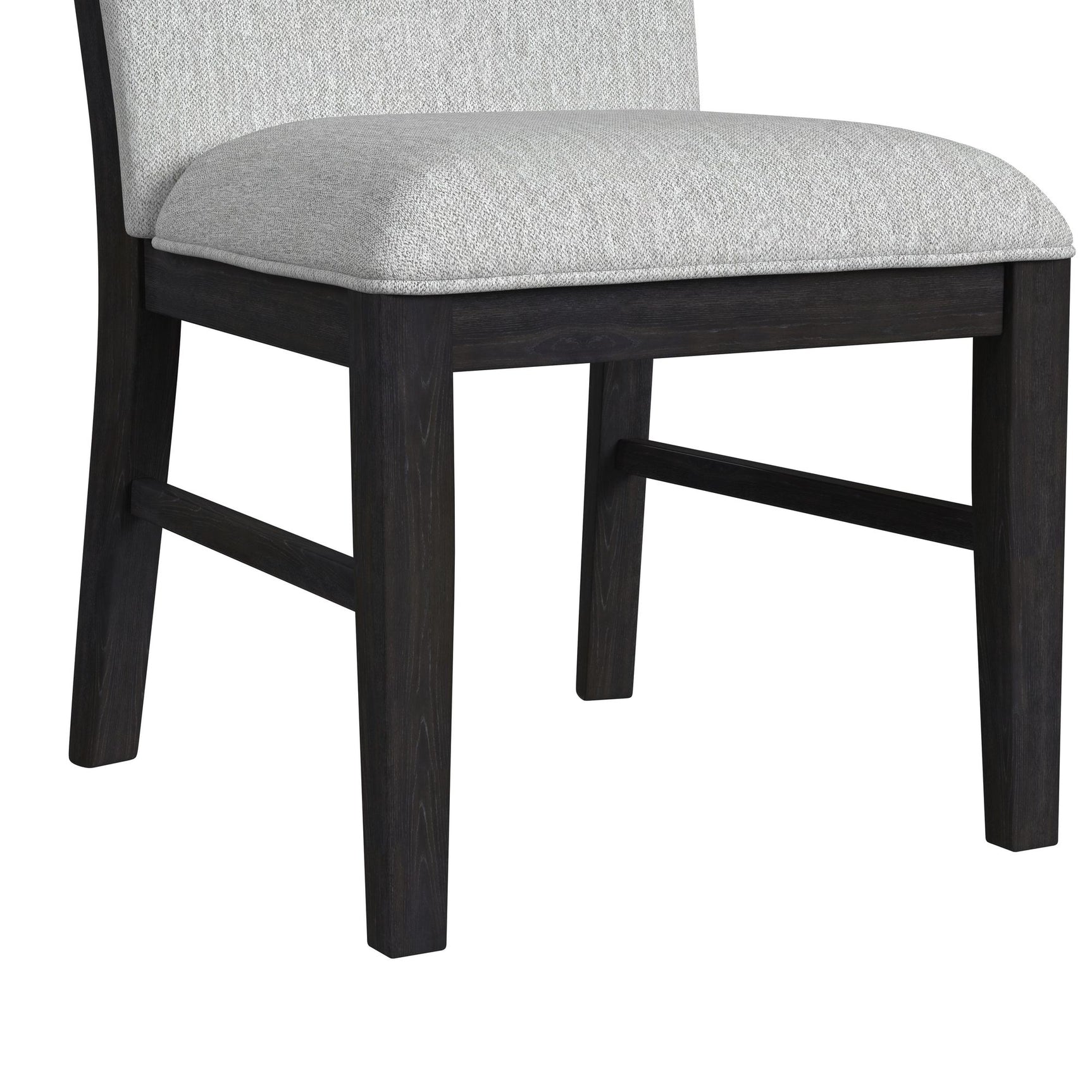 Transcend Dining Side Chair with Light Grey Fabric in Charcoal (2 Per Carton) - Tampa Furniture Outlet