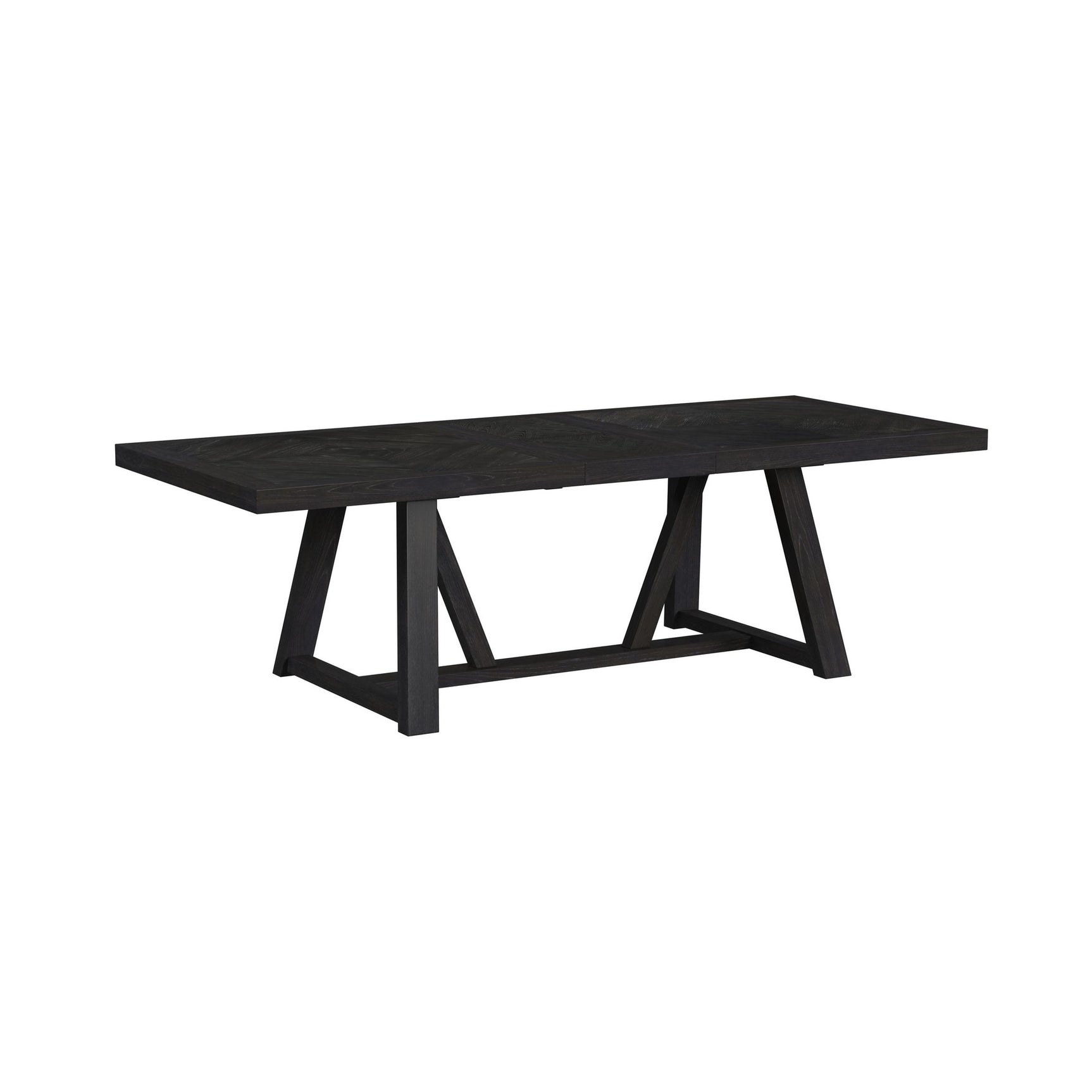 Transcend Dining Table with 22" Leaf in Charcoal
