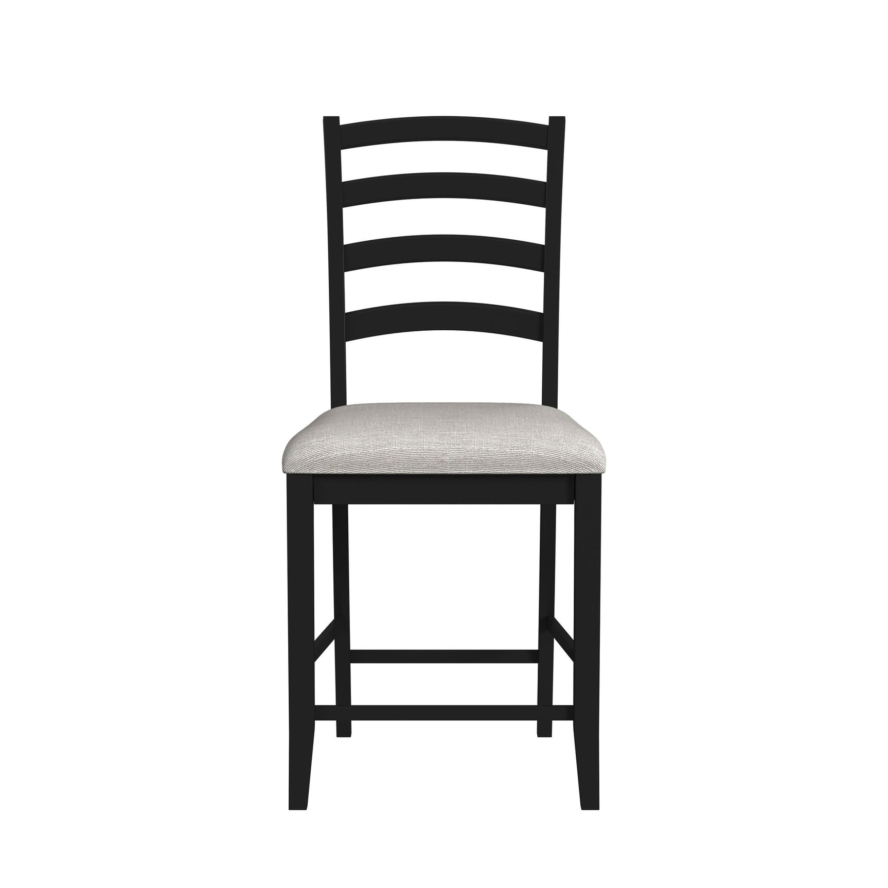 Tulane 5pc Counter Table & 4 Counter Chairs with Beige Fabric in Oak & Black - Tampa Furniture Outlet