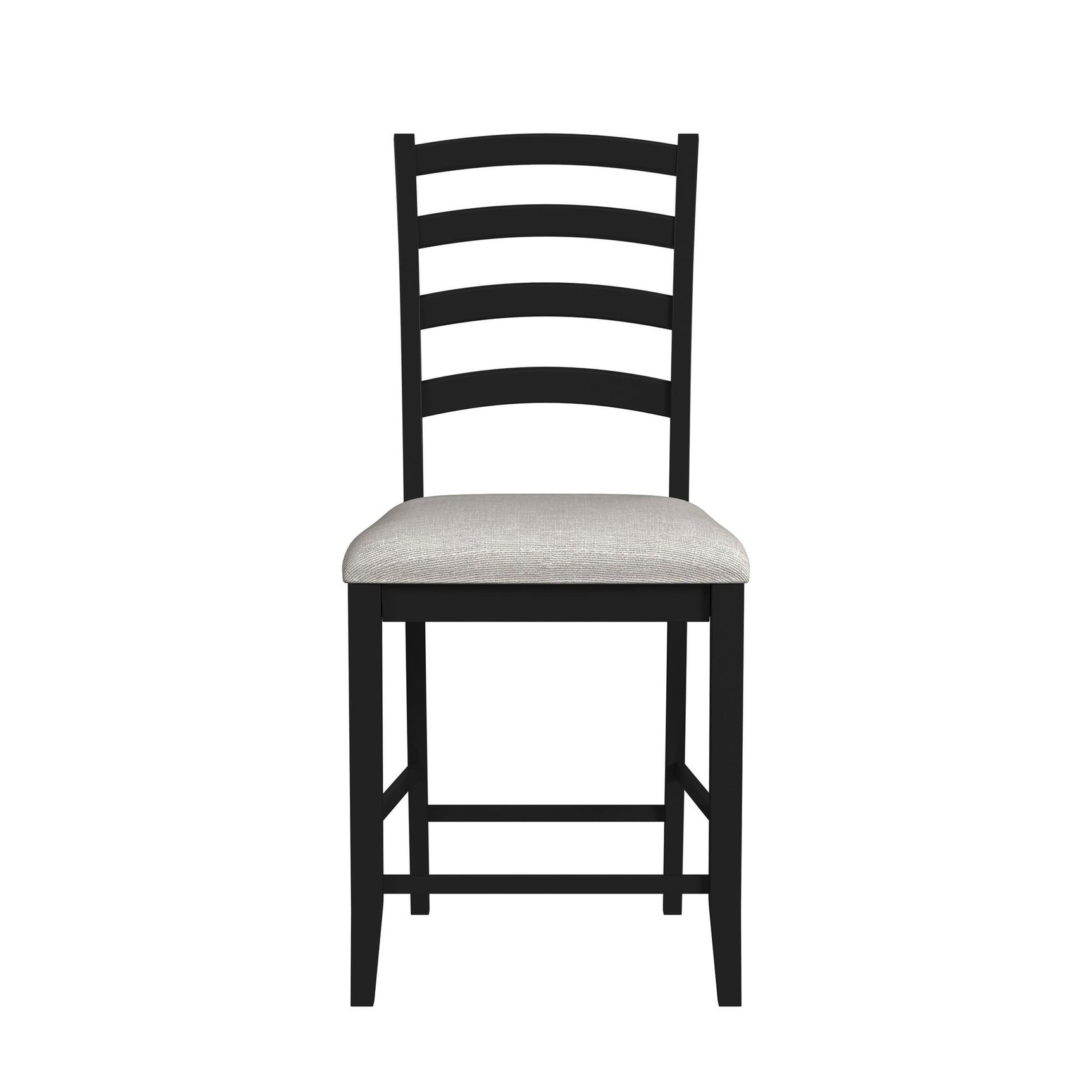 Tulane 5pc Counter Table & 4 Counter Chairs with Beige Fabric in Oak & Black