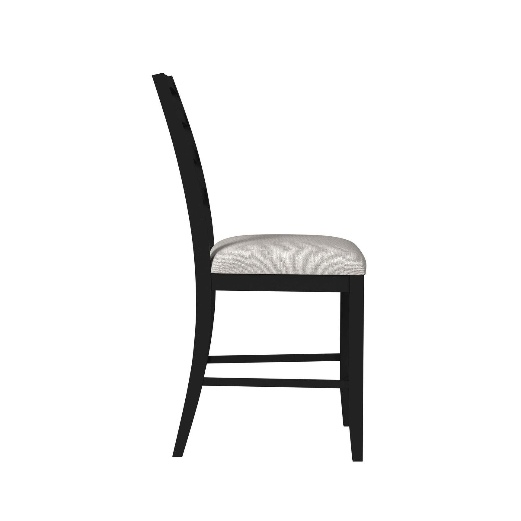 Tulane 5pc Counter Table & 4 Counter Chairs with Beige Fabric in Oak & Black - Tampa Furniture Outlet