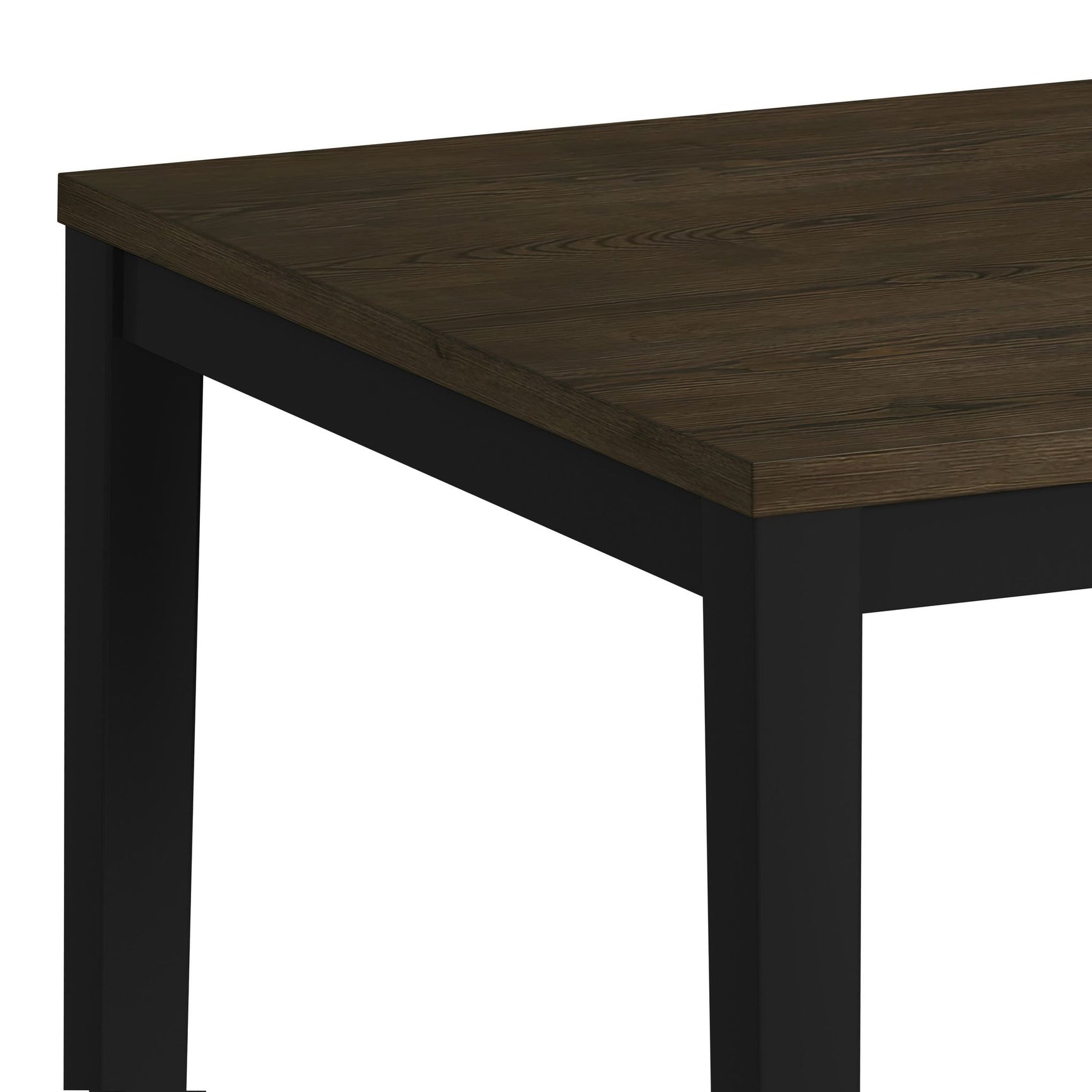Tulane 5pc Counter Table & 4 Counter Chairs with Beige Fabric in Oak & Black