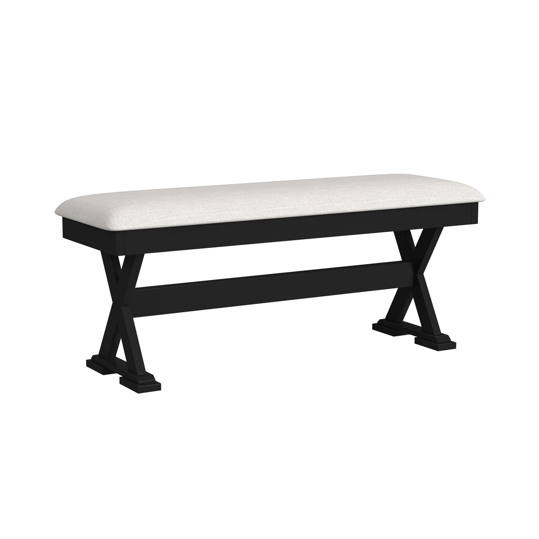 Tulane 6PC Dining Set with Table, 4 Chairs, and Bench in Oak and Black