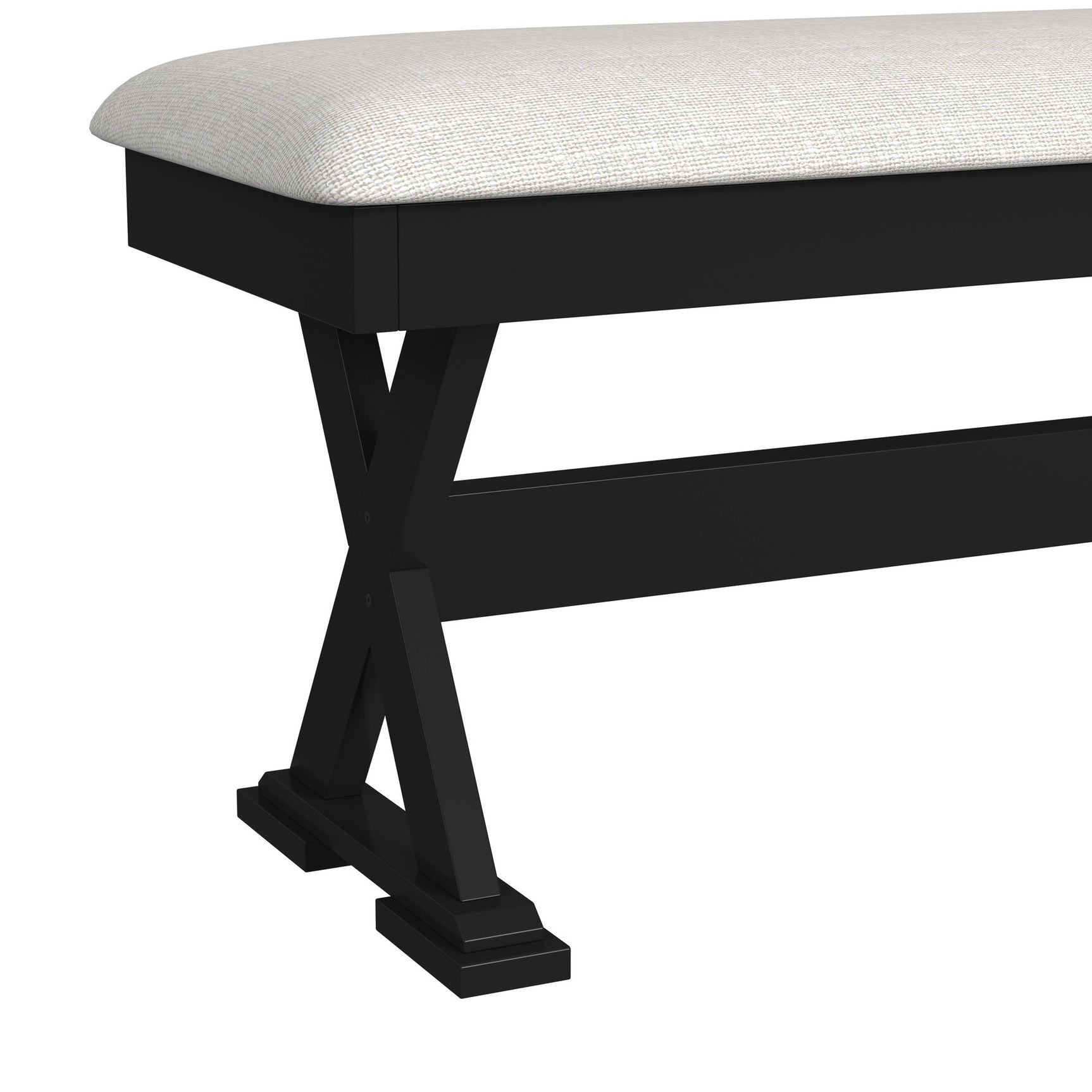 Tulane 6PC Dining Set with Table, 4 Chairs, and Bench in Oak and Black - Tampa Furniture Outlet