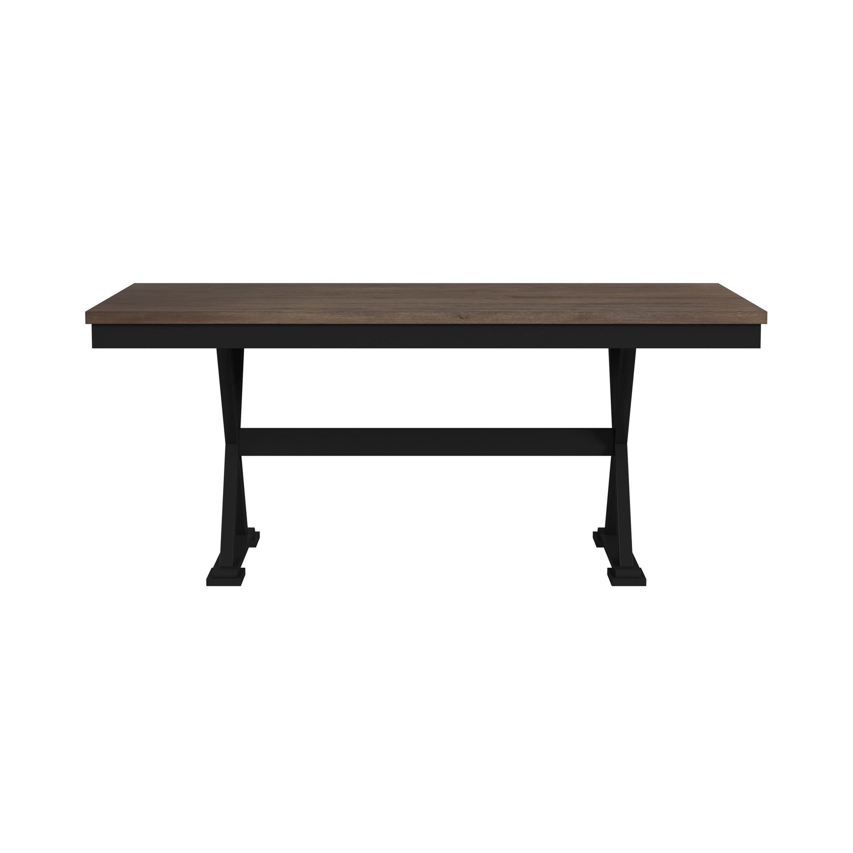 Tulane 6PC Dining Set with Table, 4 Chairs, and Bench in Oak and Black