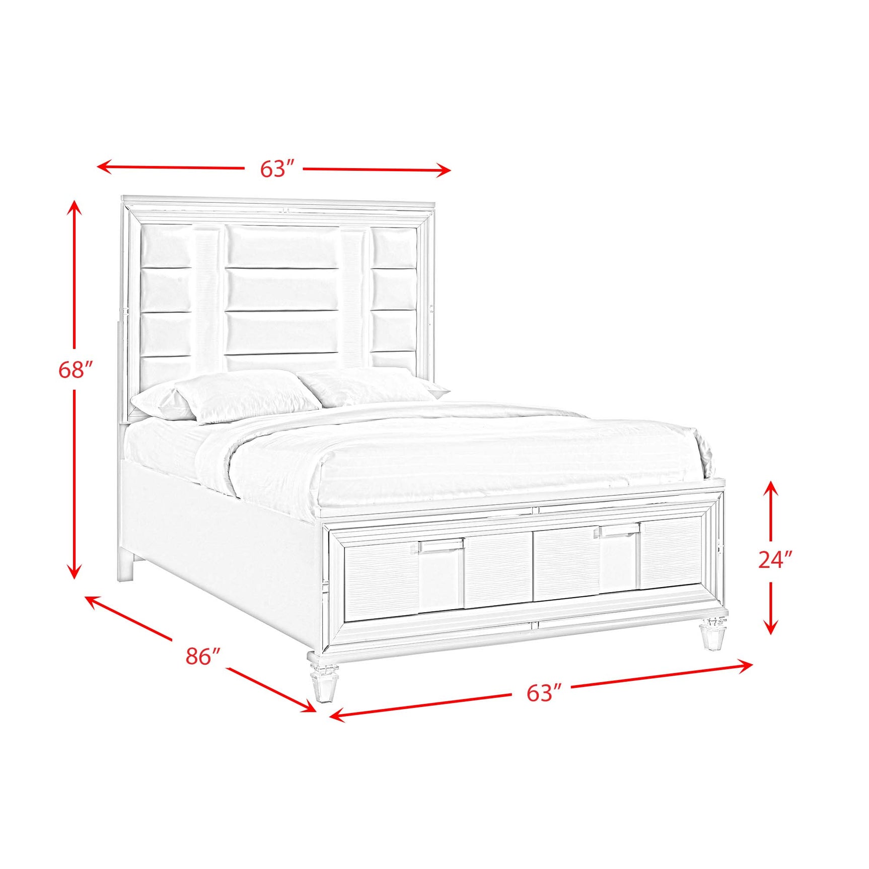 Twenty Nine Queen Bed White - Tampa Furniture Outlet