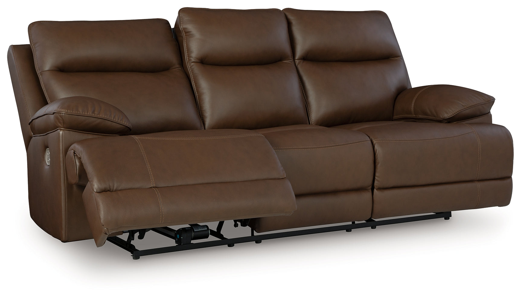 Tampa Furniture Outlet - Ashley Furniture - VonRyan Living Room - PWR Recliner/ADJ Headrest / Tobacco - U1040013
