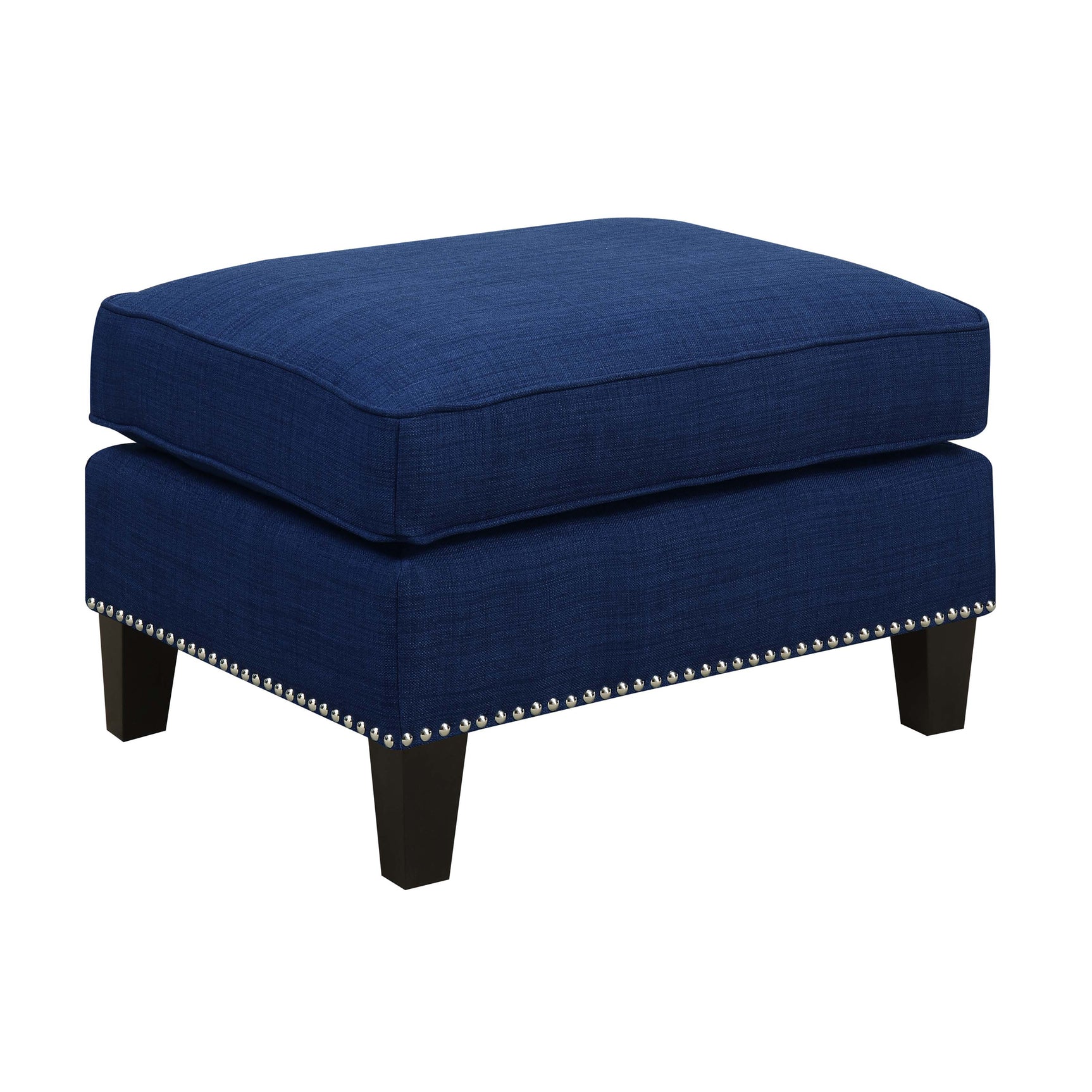 Erica 497 Ottoman W/Chrome Nail Heirloom Blue (ISTA 3) - Tampa Furniture Outlet