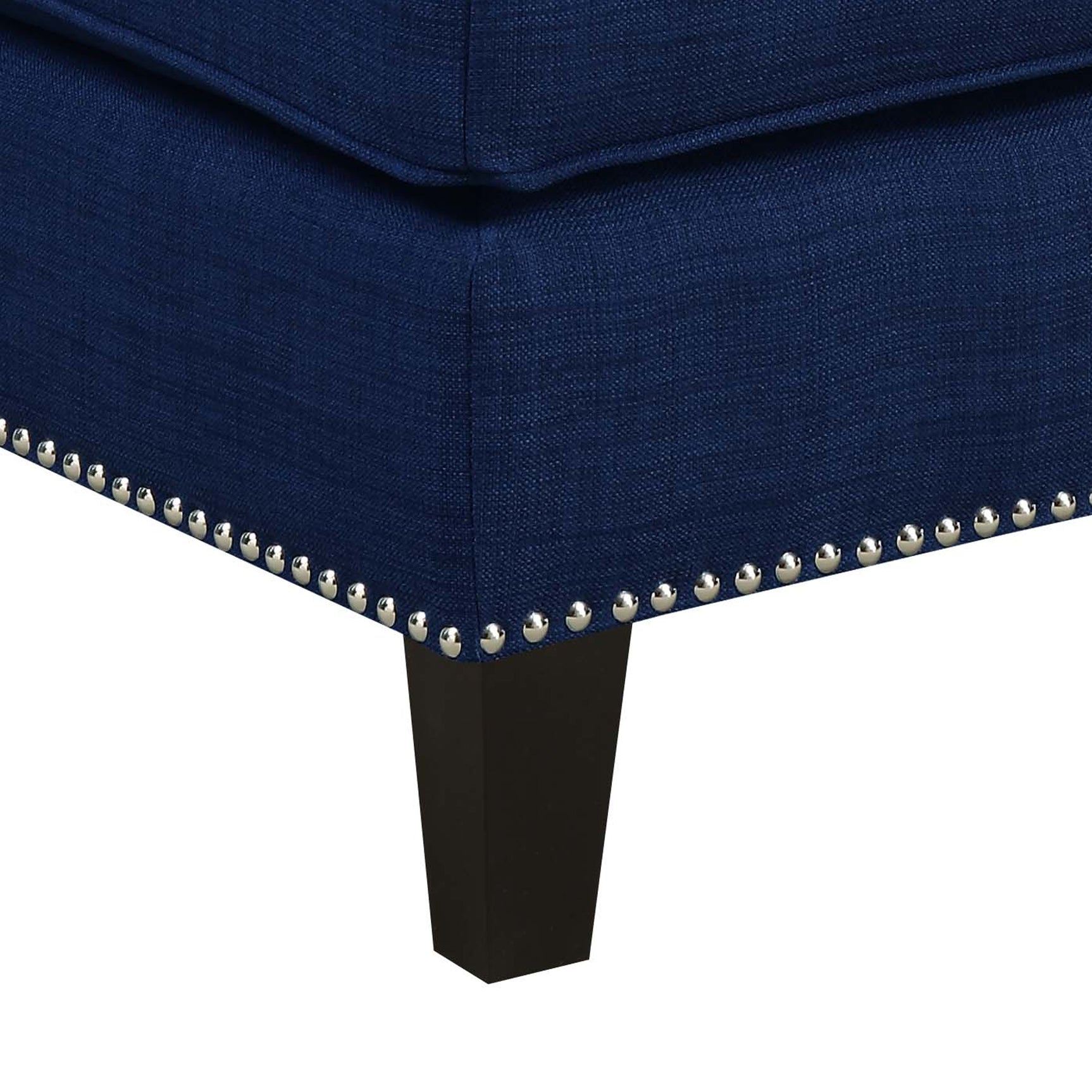Erica 497 Ottoman W/Chrome Nail Heirloom Blue (ISTA 3) - Tampa Furniture Outlet