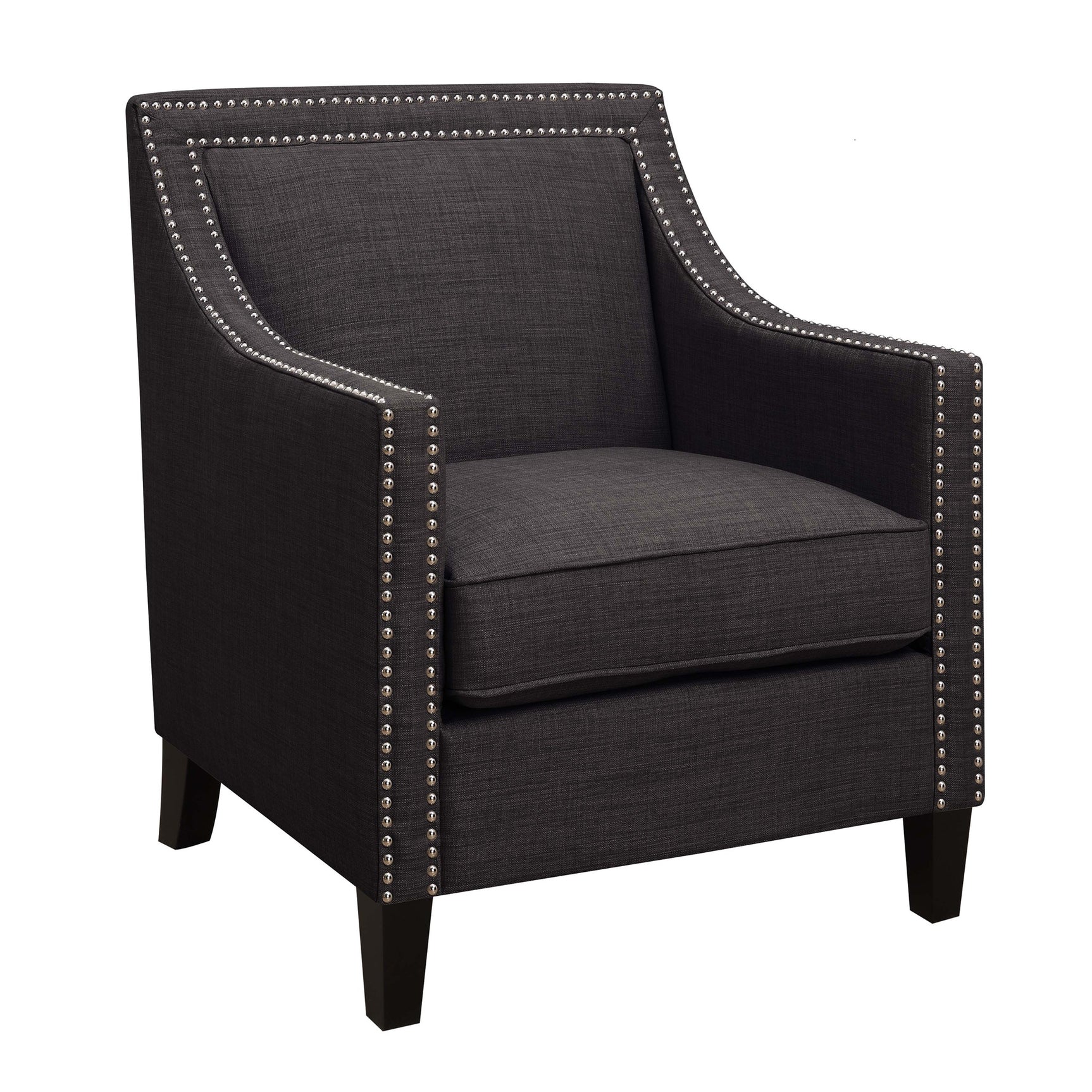 Erica 497 Chair W/Chrome Nails Heirloom Charcoal (ISTA 3) - Tampa Furniture Outlet