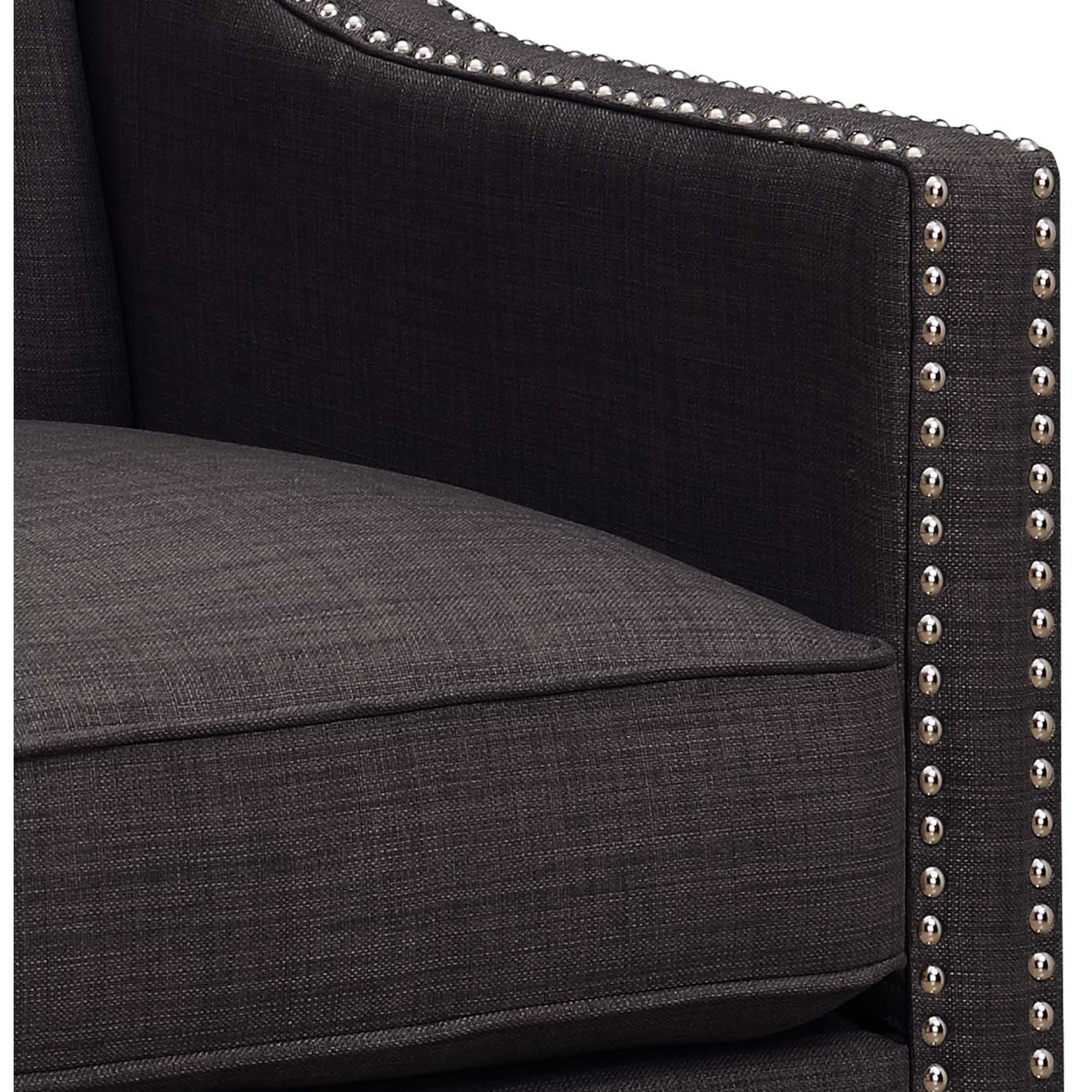 Erica 497 Chair W/Chrome Nails Heirloom Charcoal (ISTA 3) - Tampa Furniture Outlet