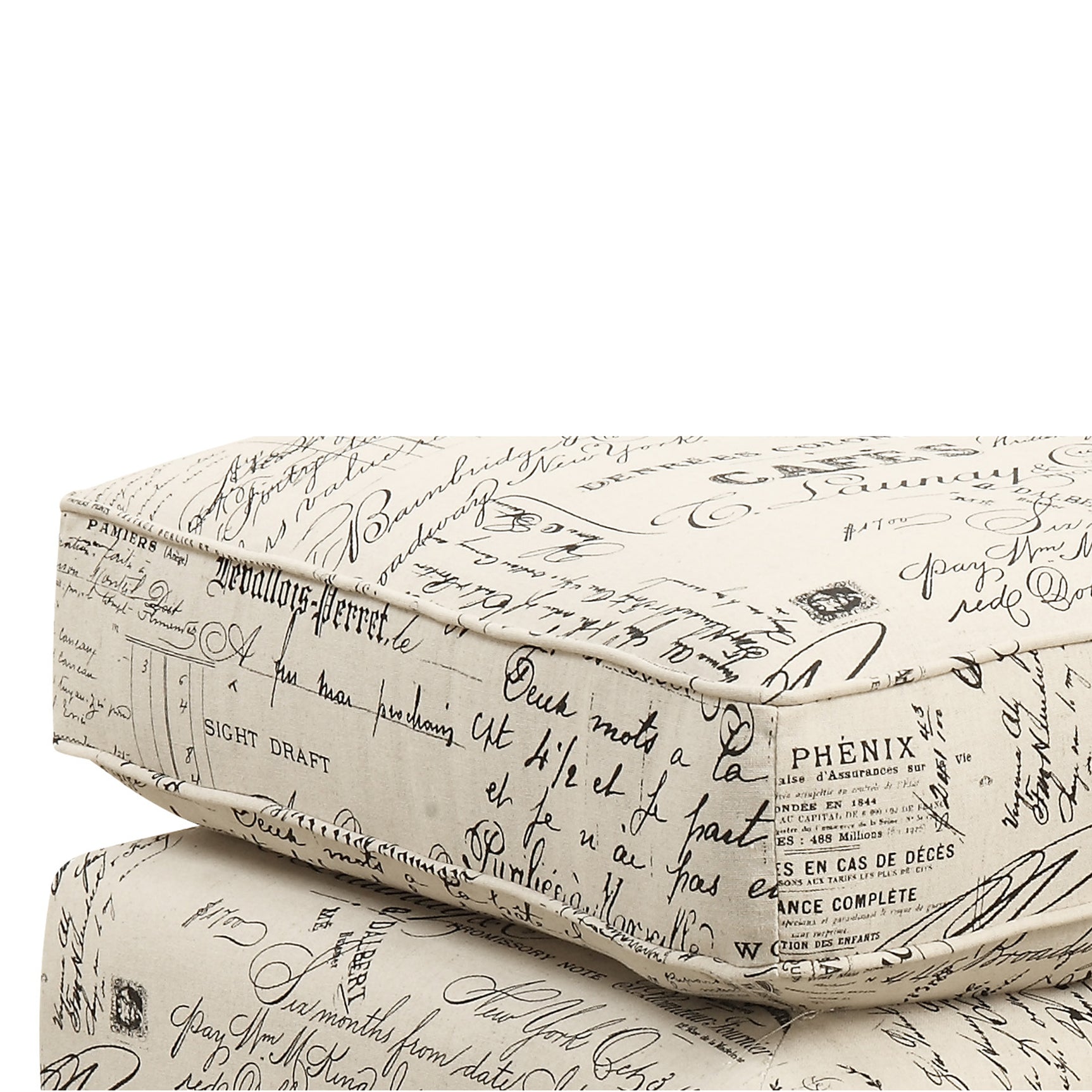 Erica 497 Ottoman W/Chrome Nail French Script (ISTA 3) - Tampa Furniture Outlet