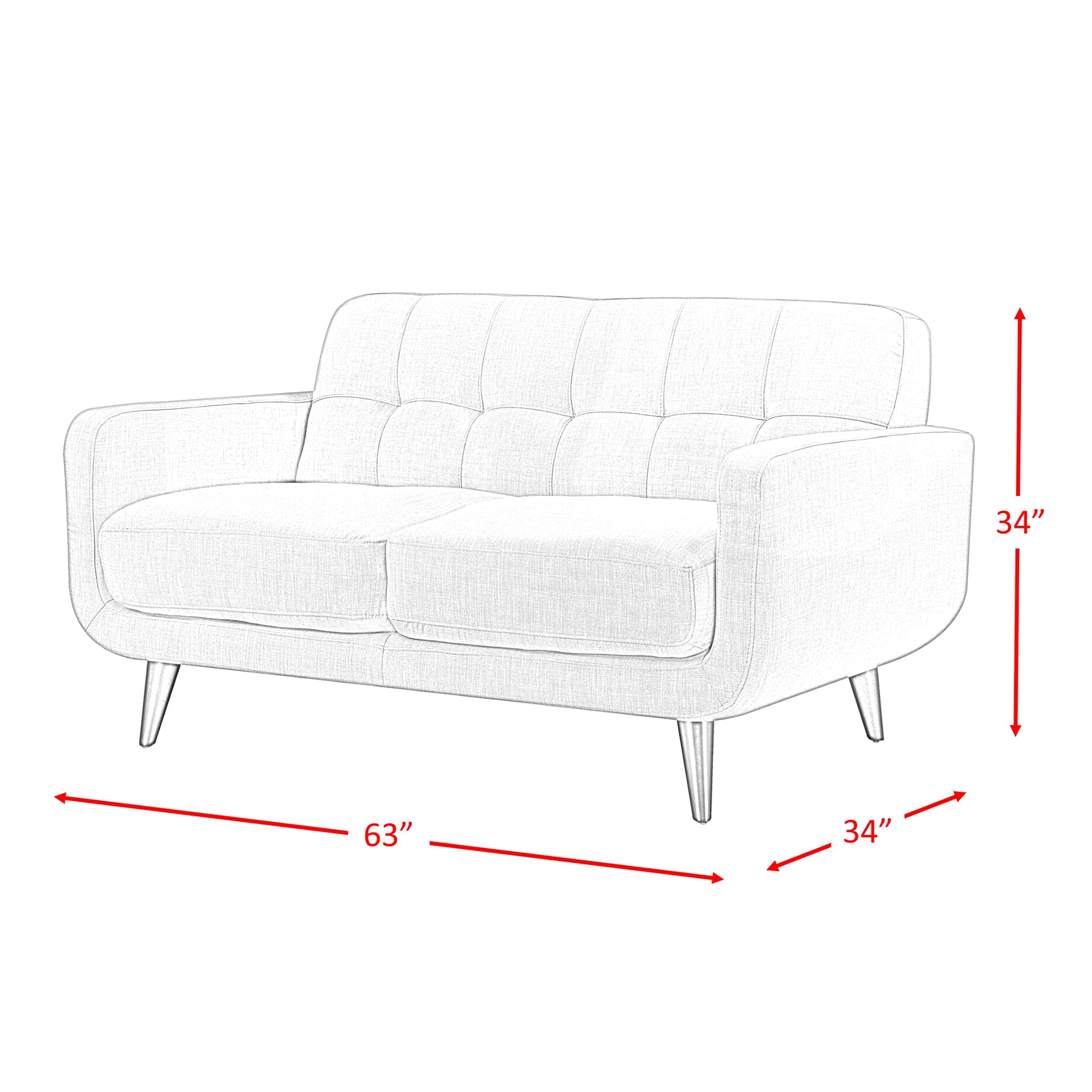 Hadley 4480 Love Seat Heirloom Teal w/No Pillow - Tampa Furniture Outlet