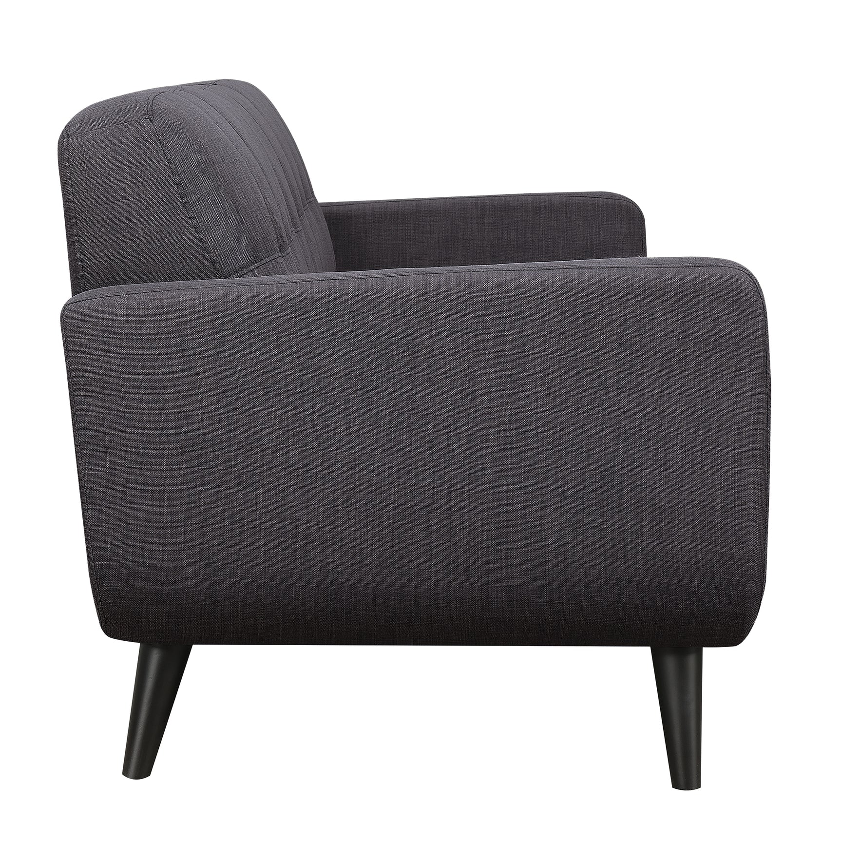 Hadley 4480 KD Love Seat Heirloom Charcoal w/No Pillows - Tampa Furniture Outlet