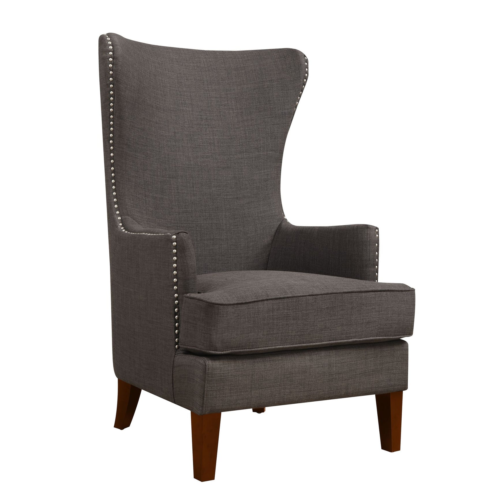 Kori 724 Chair W/Chrome Nails Heirloom Charcoal (ISTA 3) - Tampa Furniture Outlet