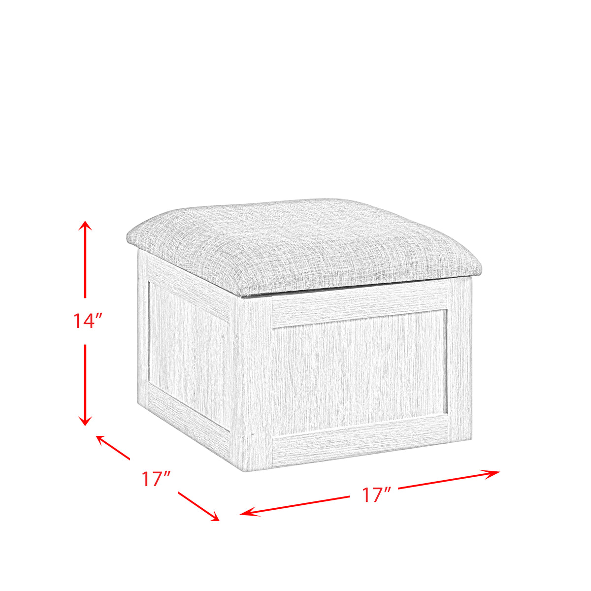 Uster Coffee Table W/Four storage Stools Grey