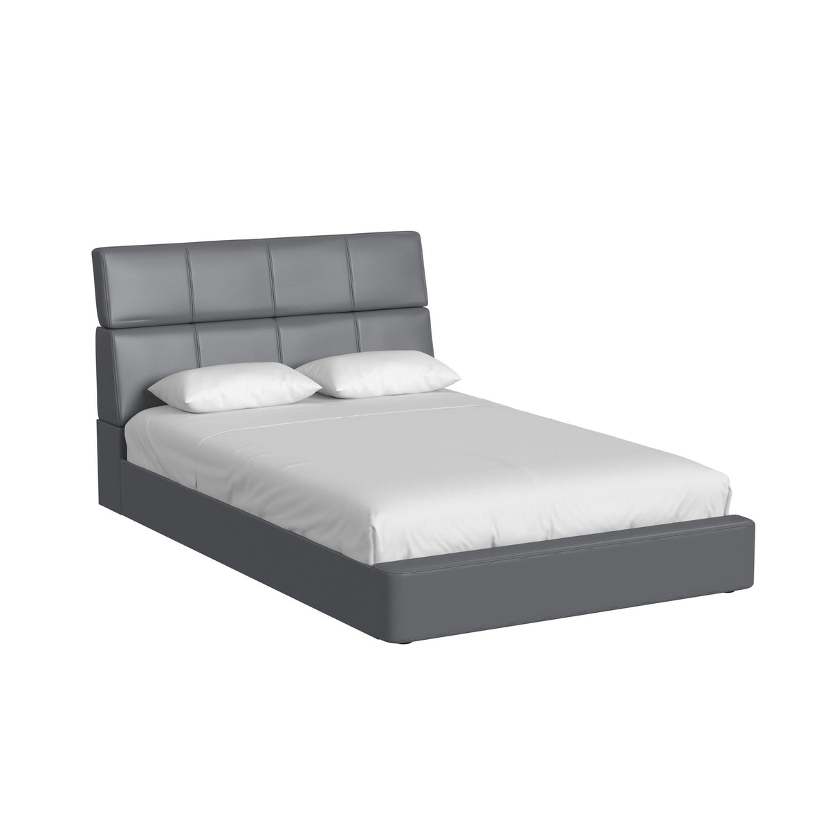 Valari Full Bed in Grey PU