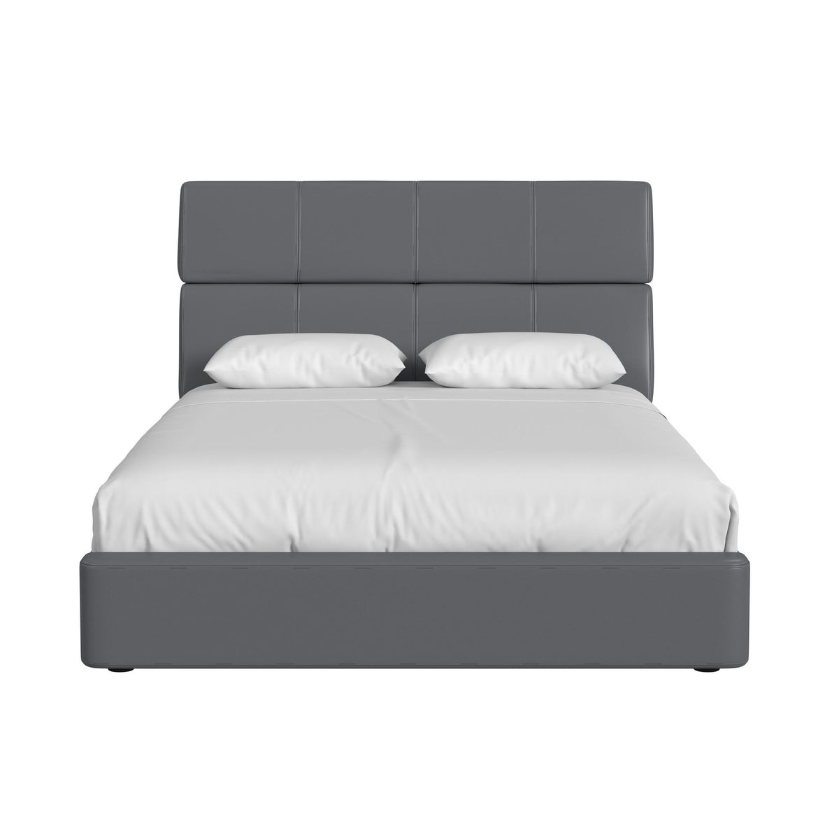 Valari Full Bed in Grey PU