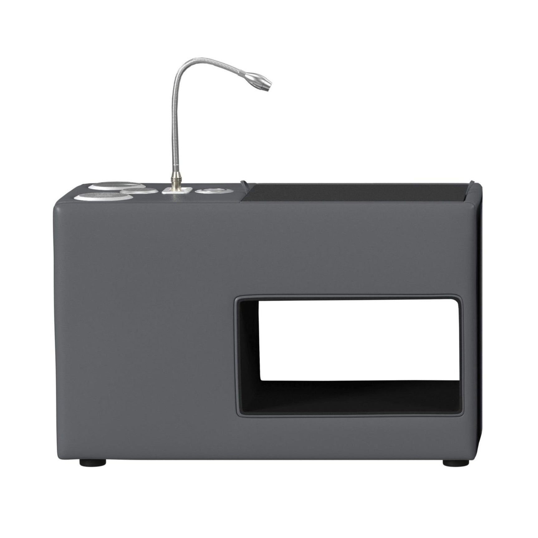 Valari Nightstand with Electronic Features in Grey PU