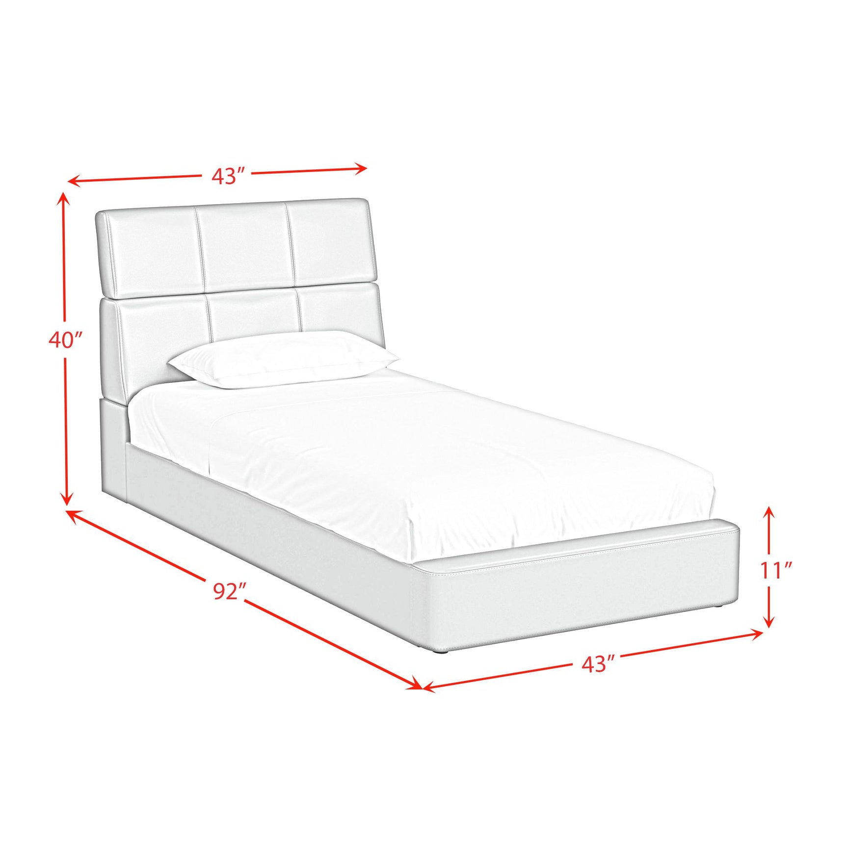 Valari Twin Transformer Bed with Electronic Features in Grey PU - Tampa Furniture Outlet