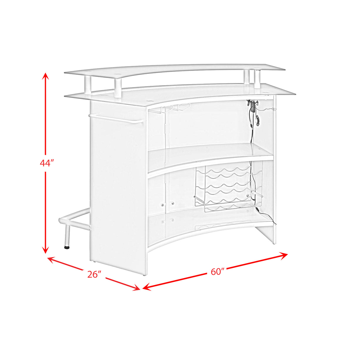 Valentina Bar Table in Black