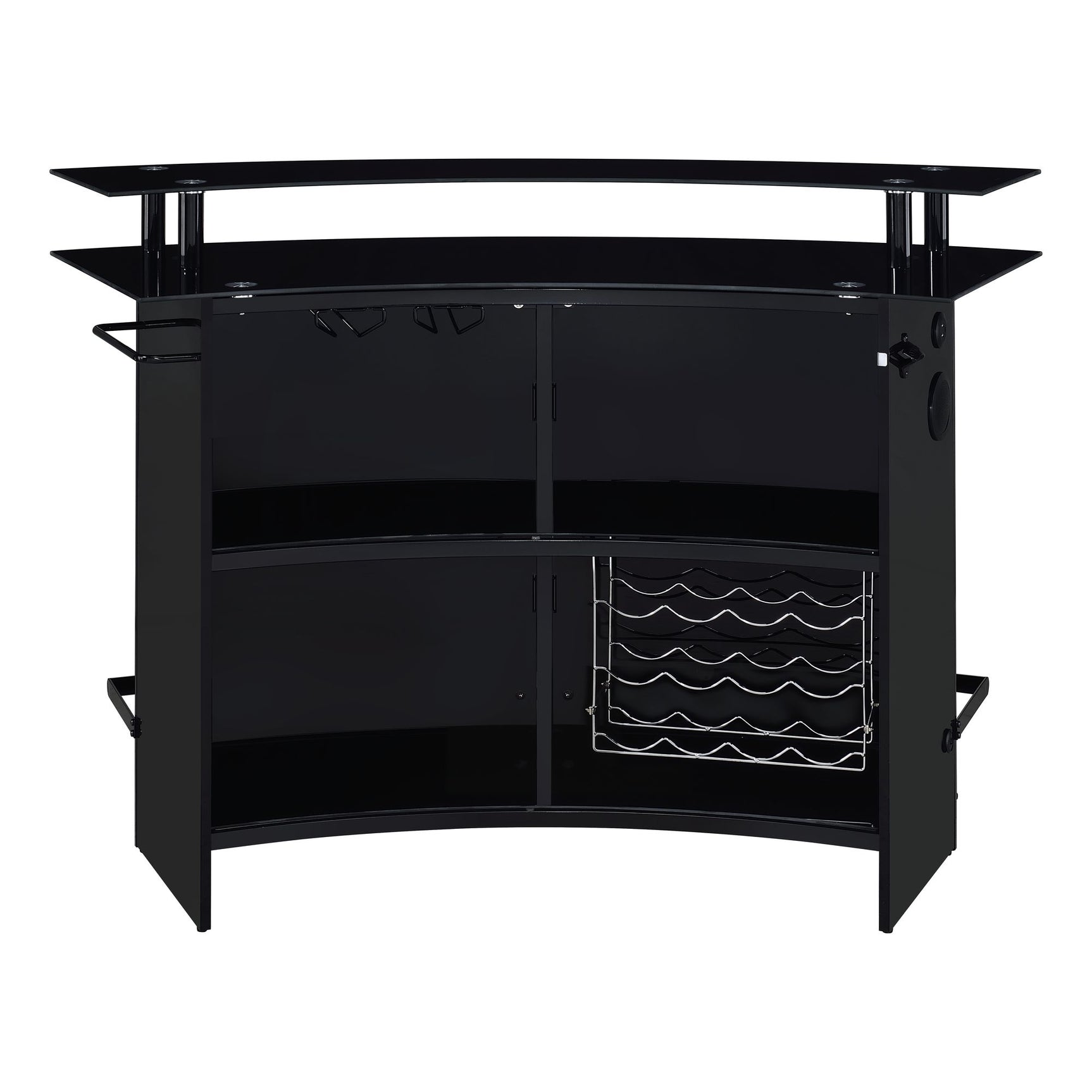 Valentina Bar Table in Black - Tampa Furniture Outlet